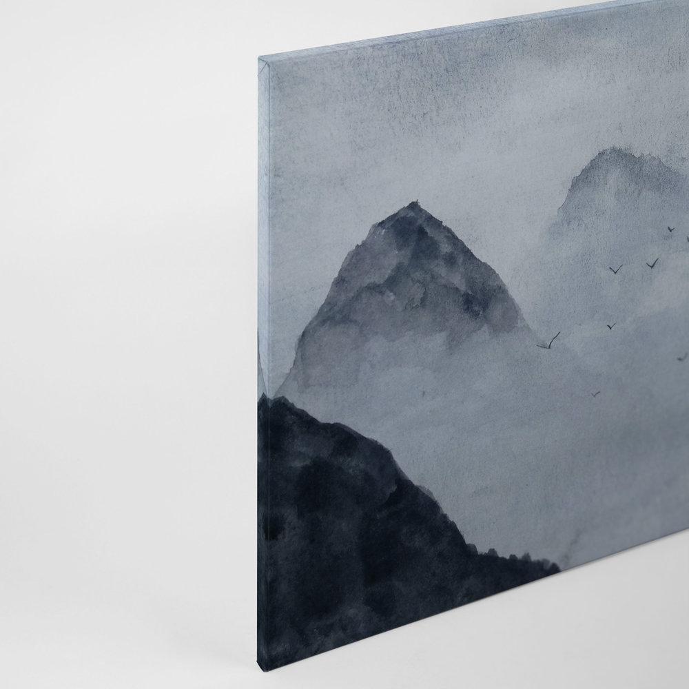             Toile Paysage de montagne aquarelle - 0,90 m x 0,60 m
        