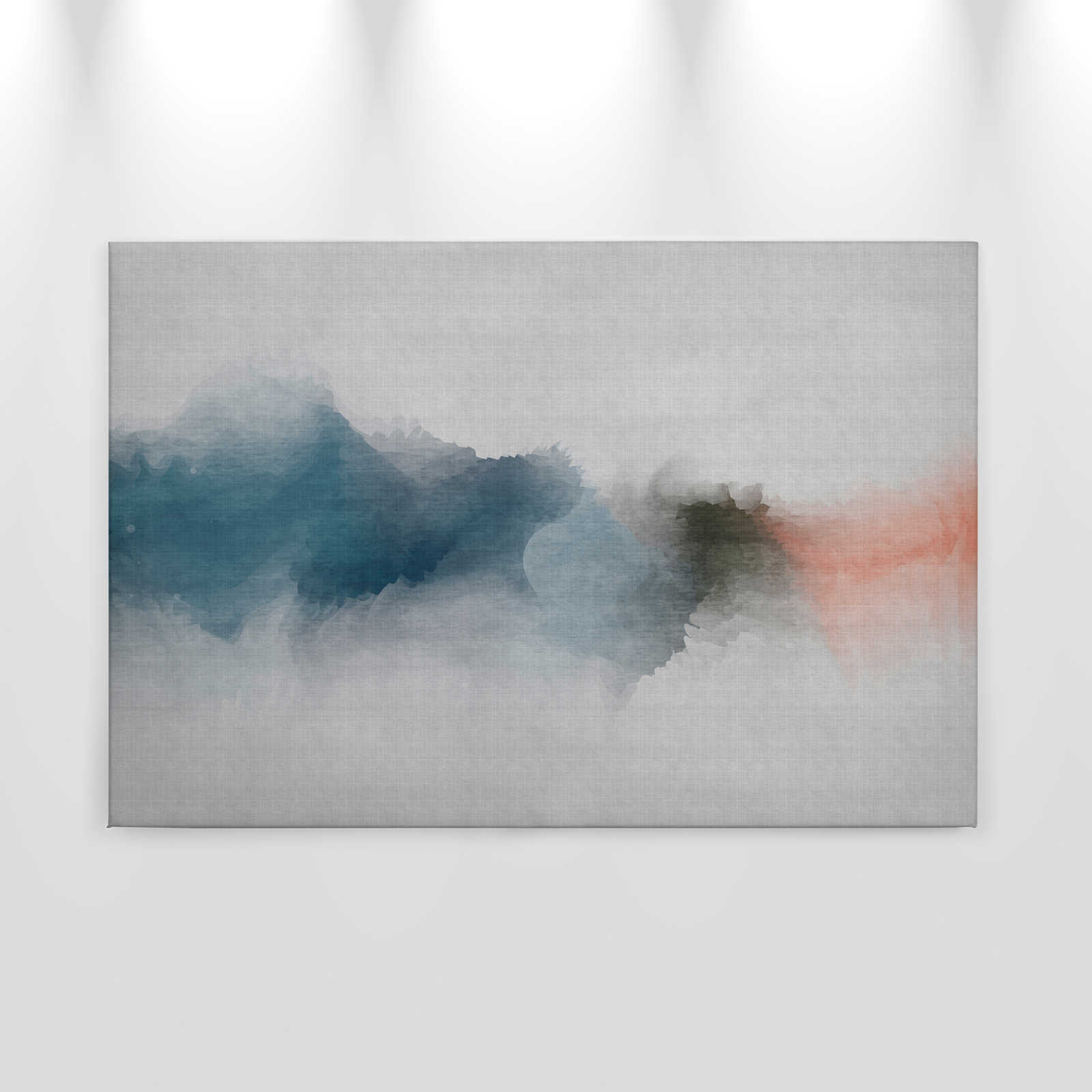             Sogno ad occhi aperti 1 - Quadro su tela in stile acquerello minimalista - Natura qualita consistenza in lino naturale - 0,90 m x 0,60 m
        