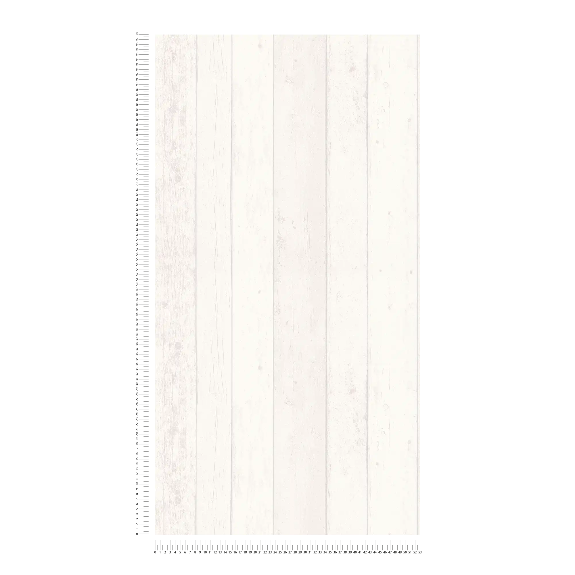             Behang met houteffect in Shabby Chic stijl - wit, grijs
        