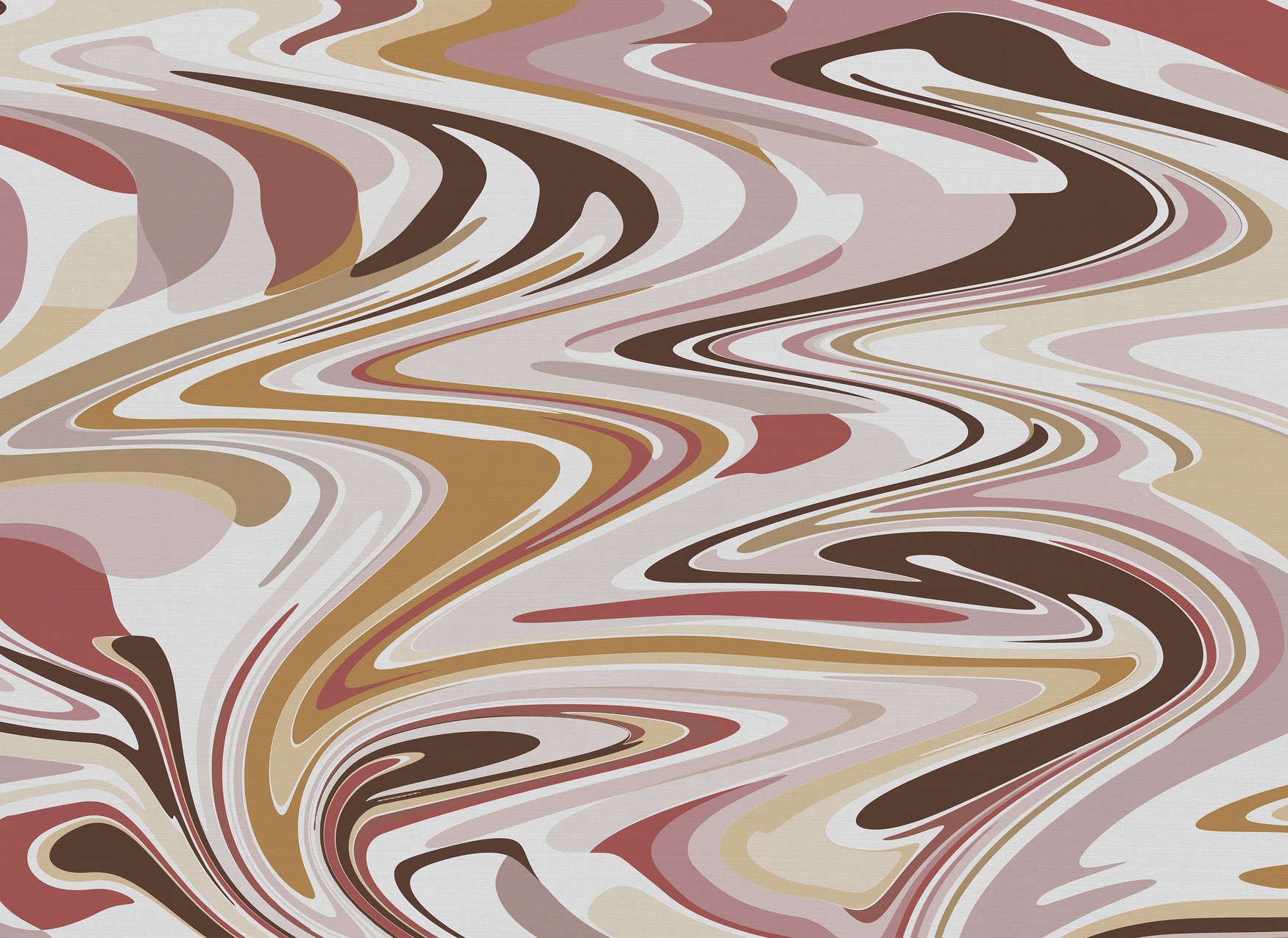             Papier peint aux motifs abstraits dans des tons chauds - rose, beige, rouge
        
