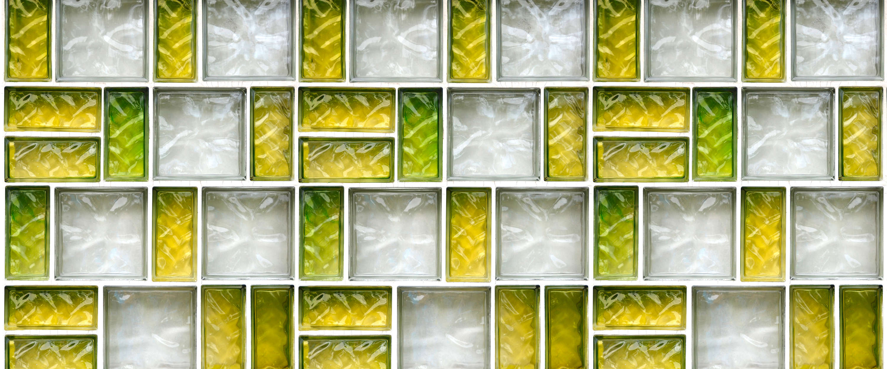             Papel pintado de bloques de vidrio de diseño retro 3D con aspecto de baldosa
        