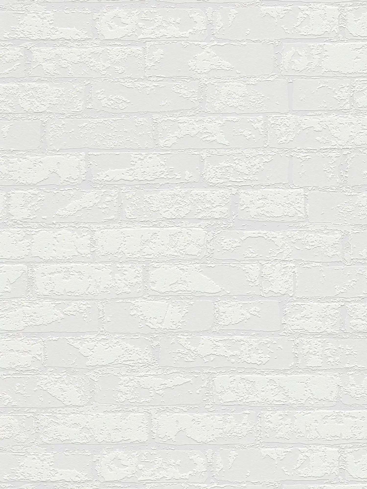 Stone look wallpaper with brick wall - paintable
