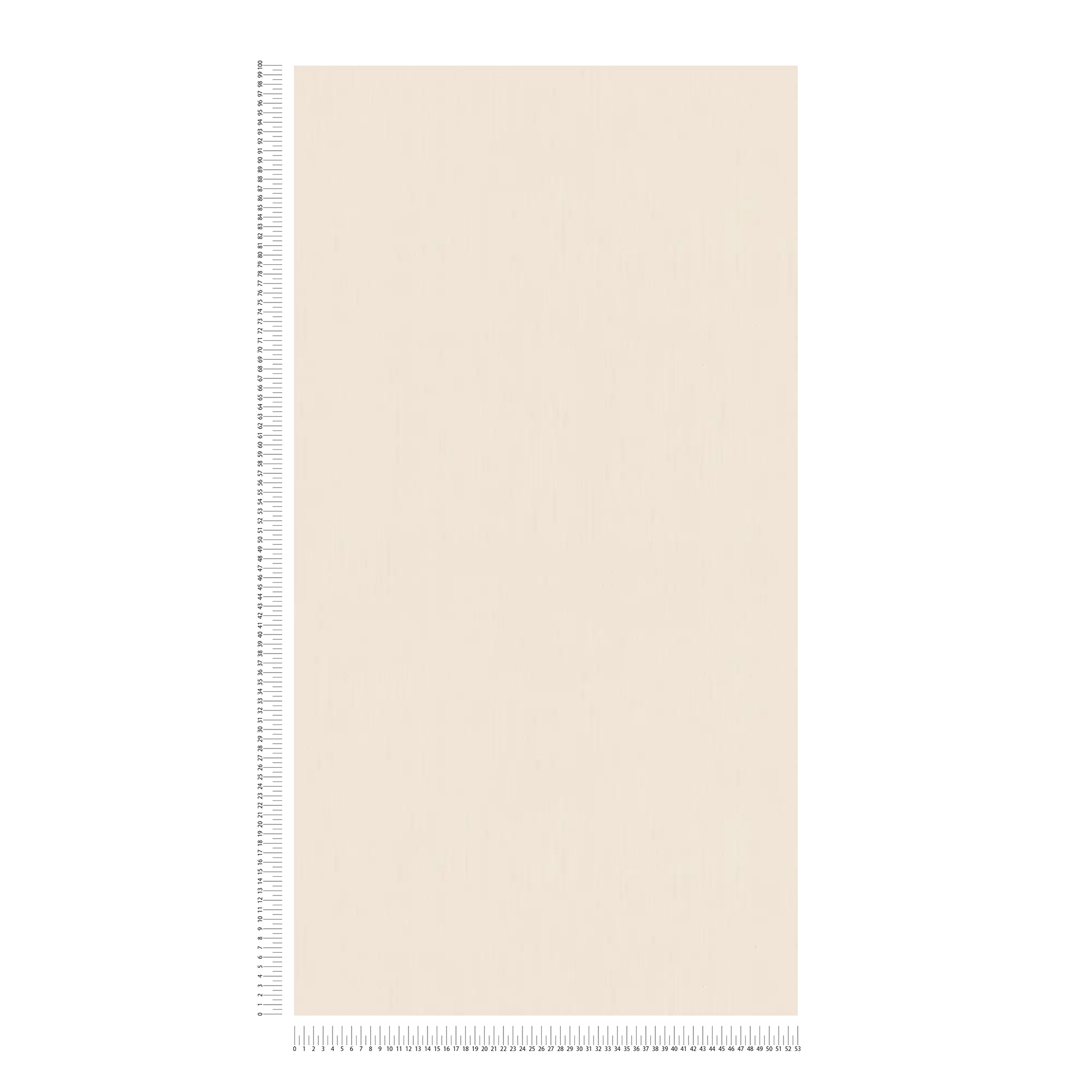             Carta da parati chiara color crema, liscia, opaca con effetto screziato
        