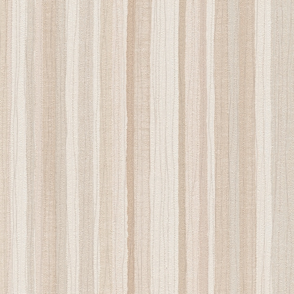             Striped wallpaper with narrow lines pattern - beige
        