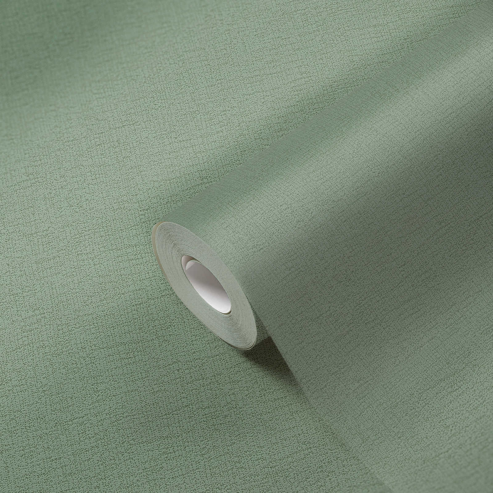             Carta da parati in tessuto non tessuto tinta unita verde muschio con motivo strutturato - verde
        