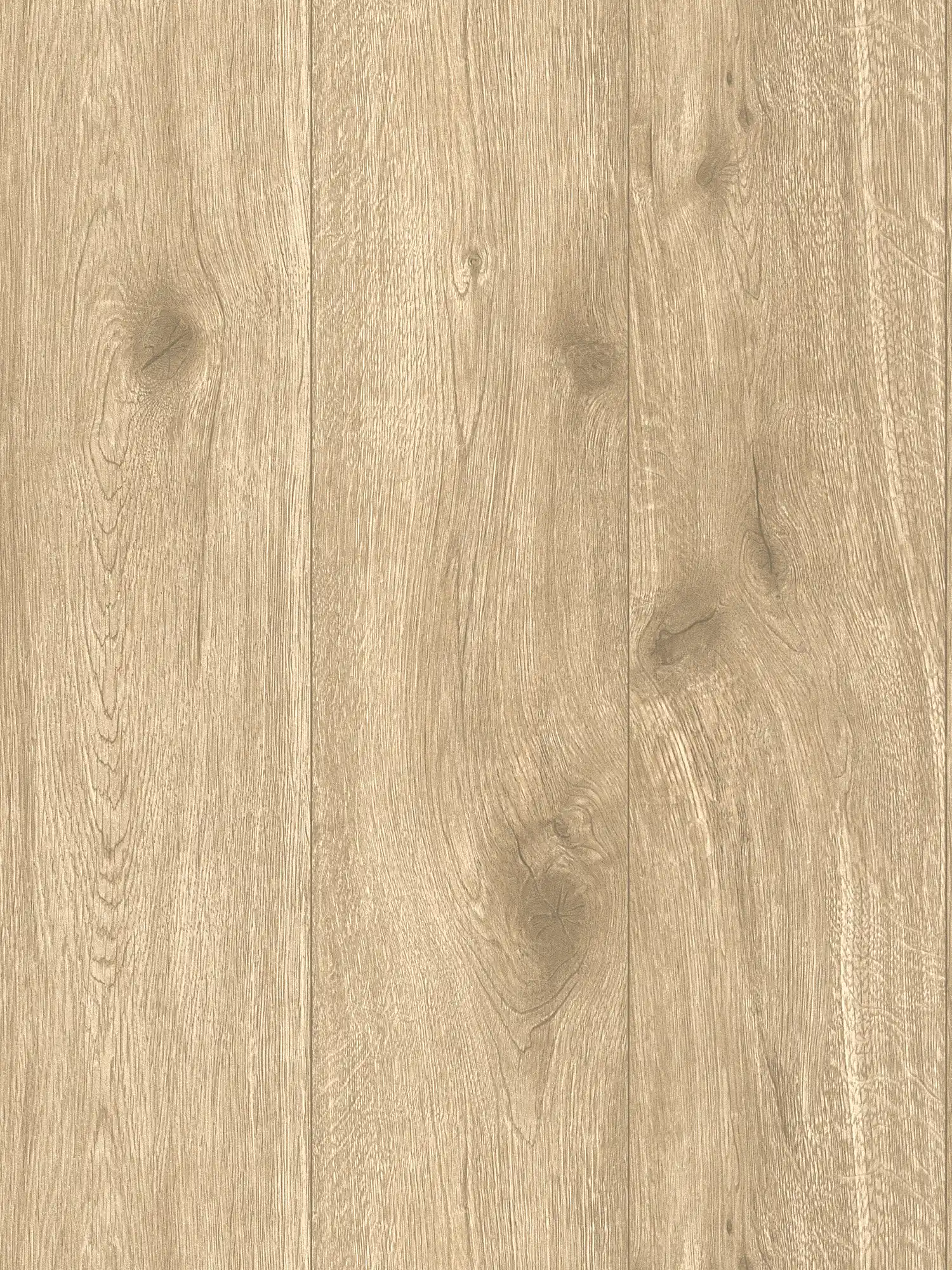         Light brown wallpaper wood look with grain - brown, beige
    