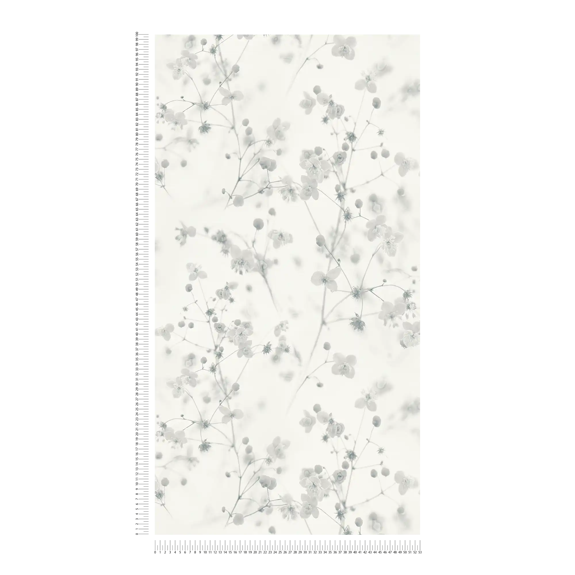             Grey floral wallpaper modern country style
        