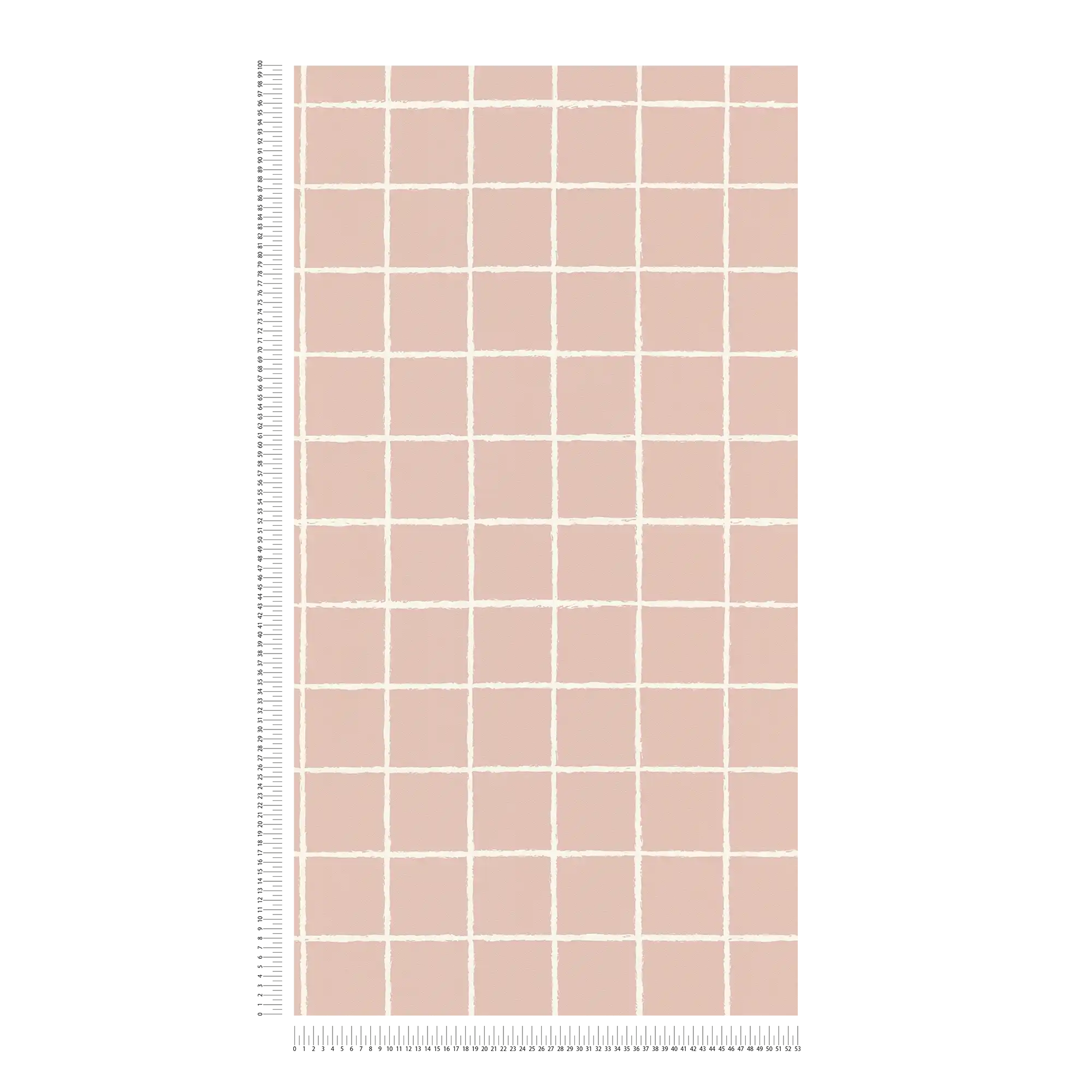             Carta da parati in tessuto non tessuto con motivo a rete disegnata - rosa, bianco
        