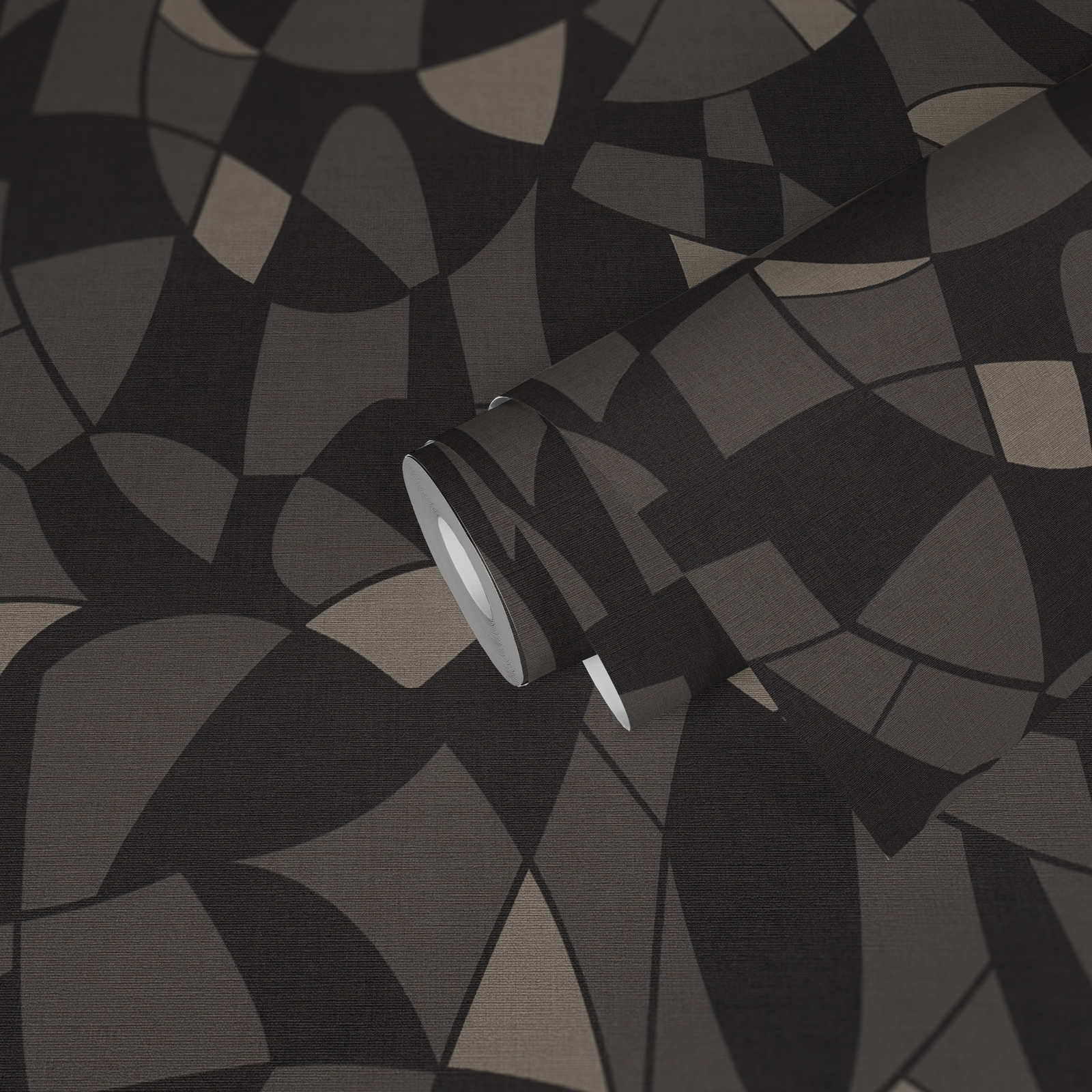             Papier peint intissé style géométrique - noir
        