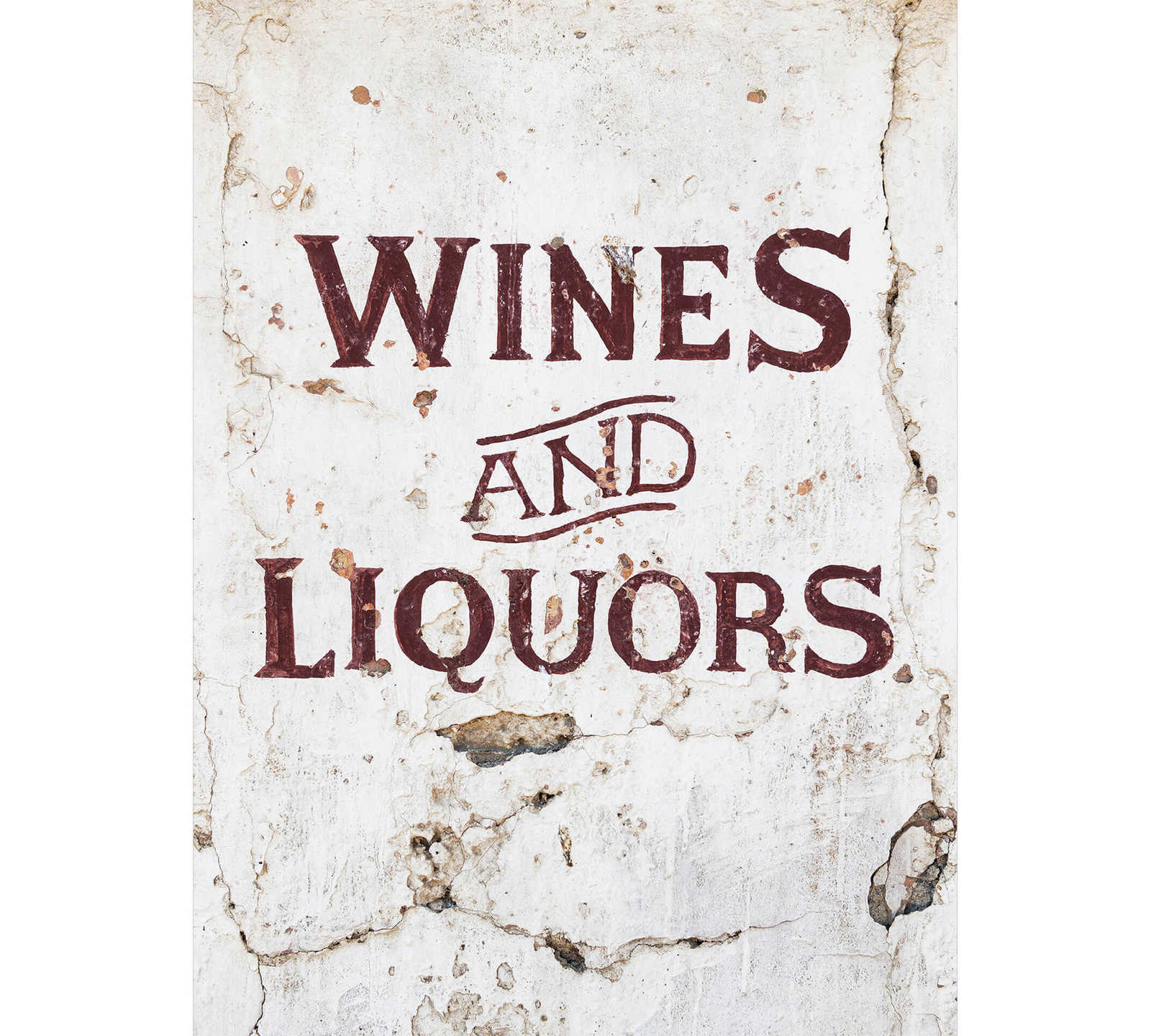         Vintage writing wine & alcohol mural
    