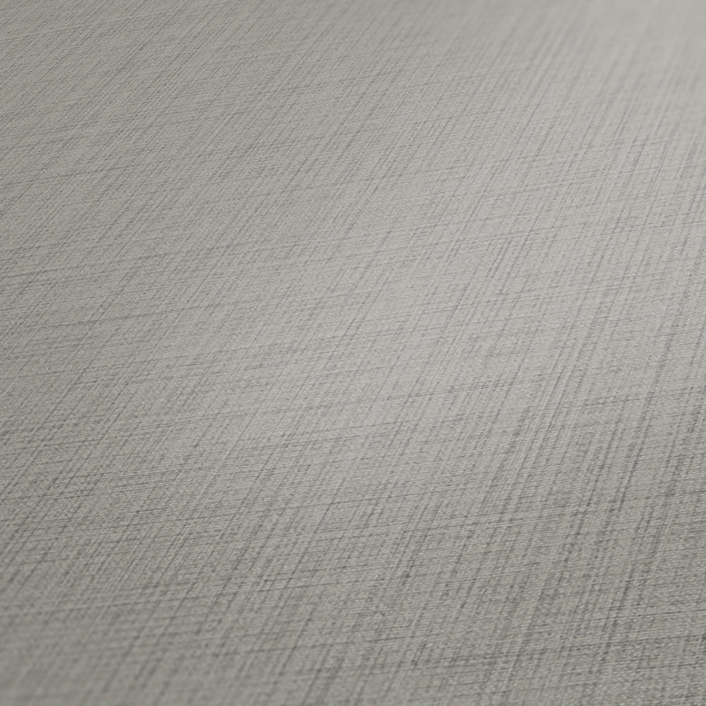             Papel pintado melange beige gris moteado con motivo textil
        