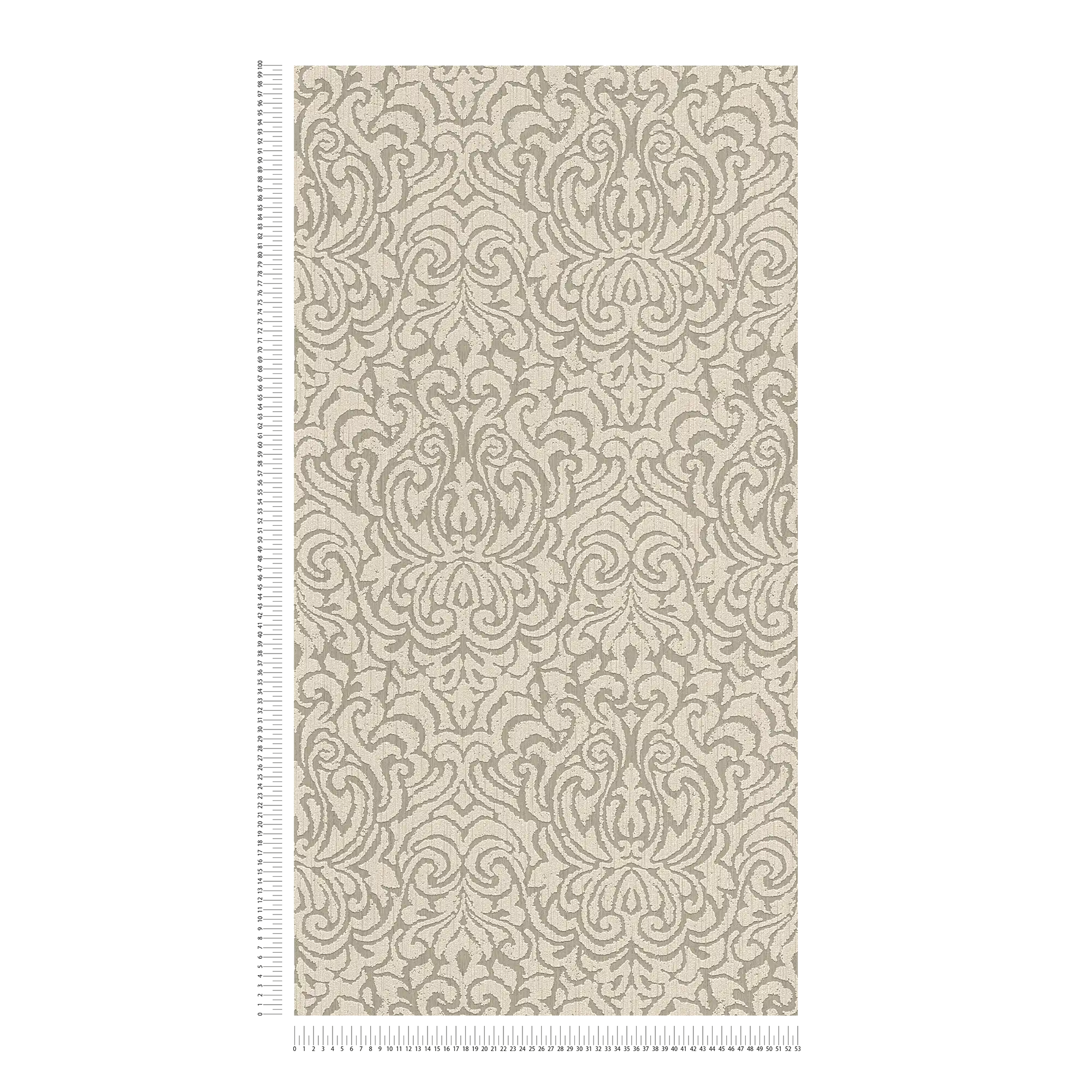             behangornamenten in used look met textuureffect - beige, bruin
        