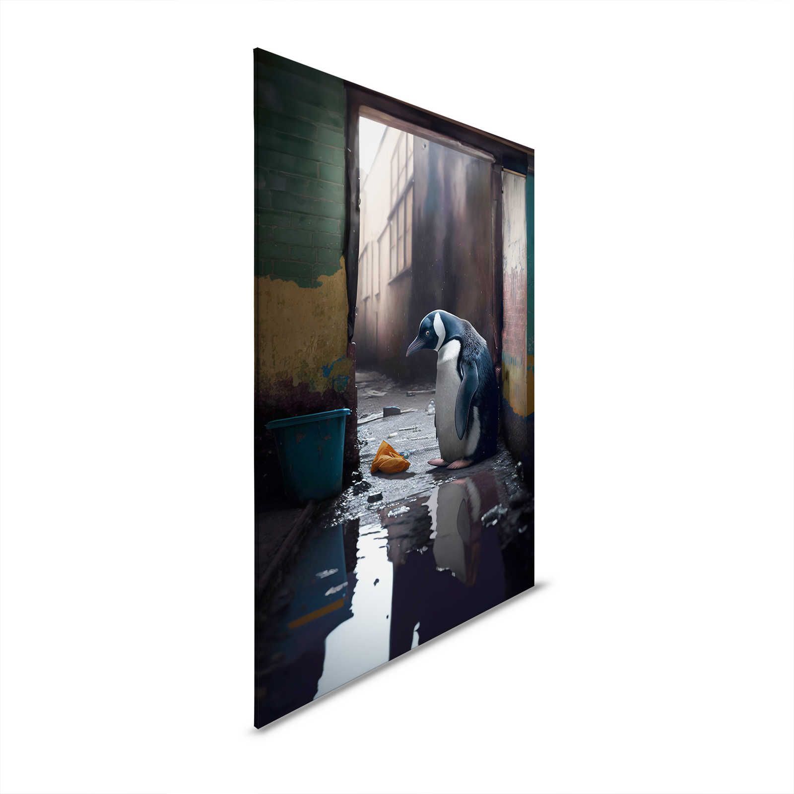 KI Canvas schilderij »verloren pinguïn« - 80 cm x 120 cm

