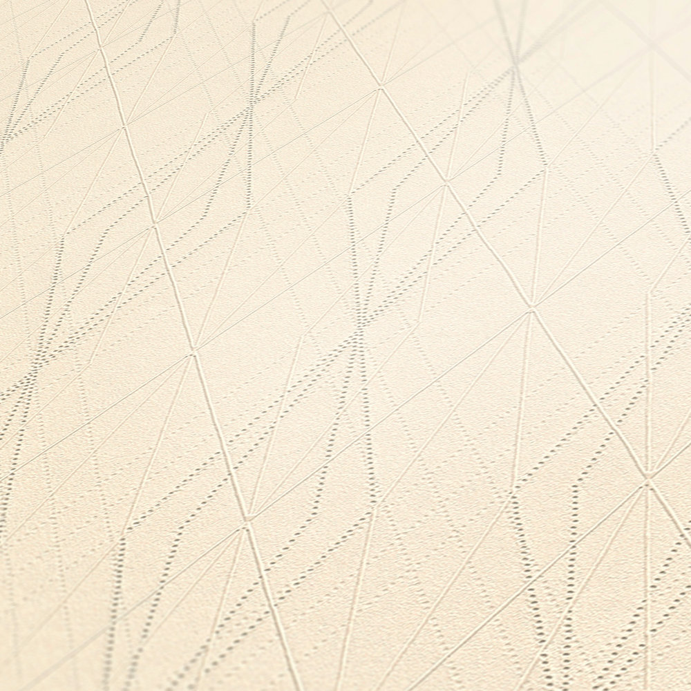             Papier peint crème avec formes géométriques - crème
        