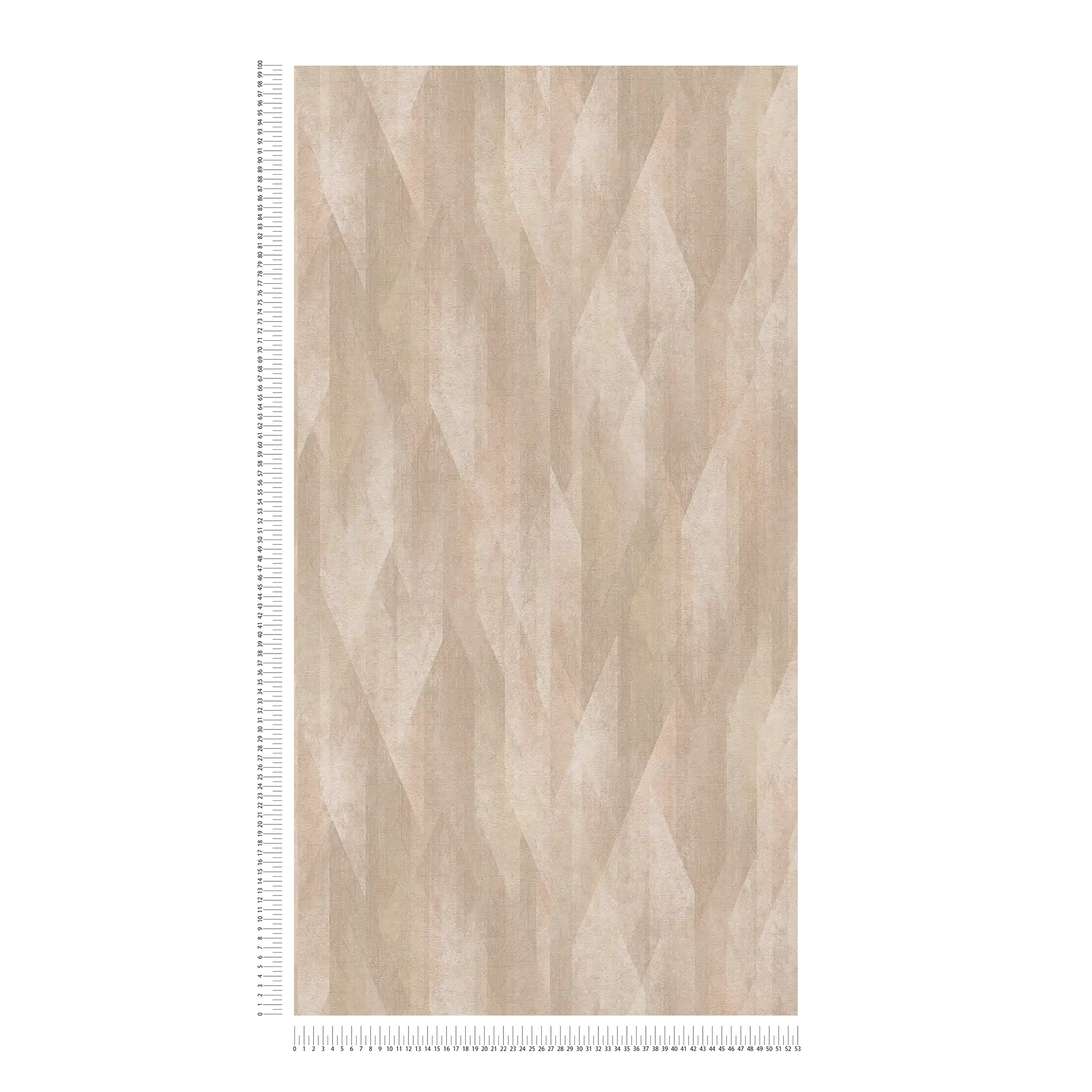             Non-woven wallpaper with graphic diamond design - beige, brown
        