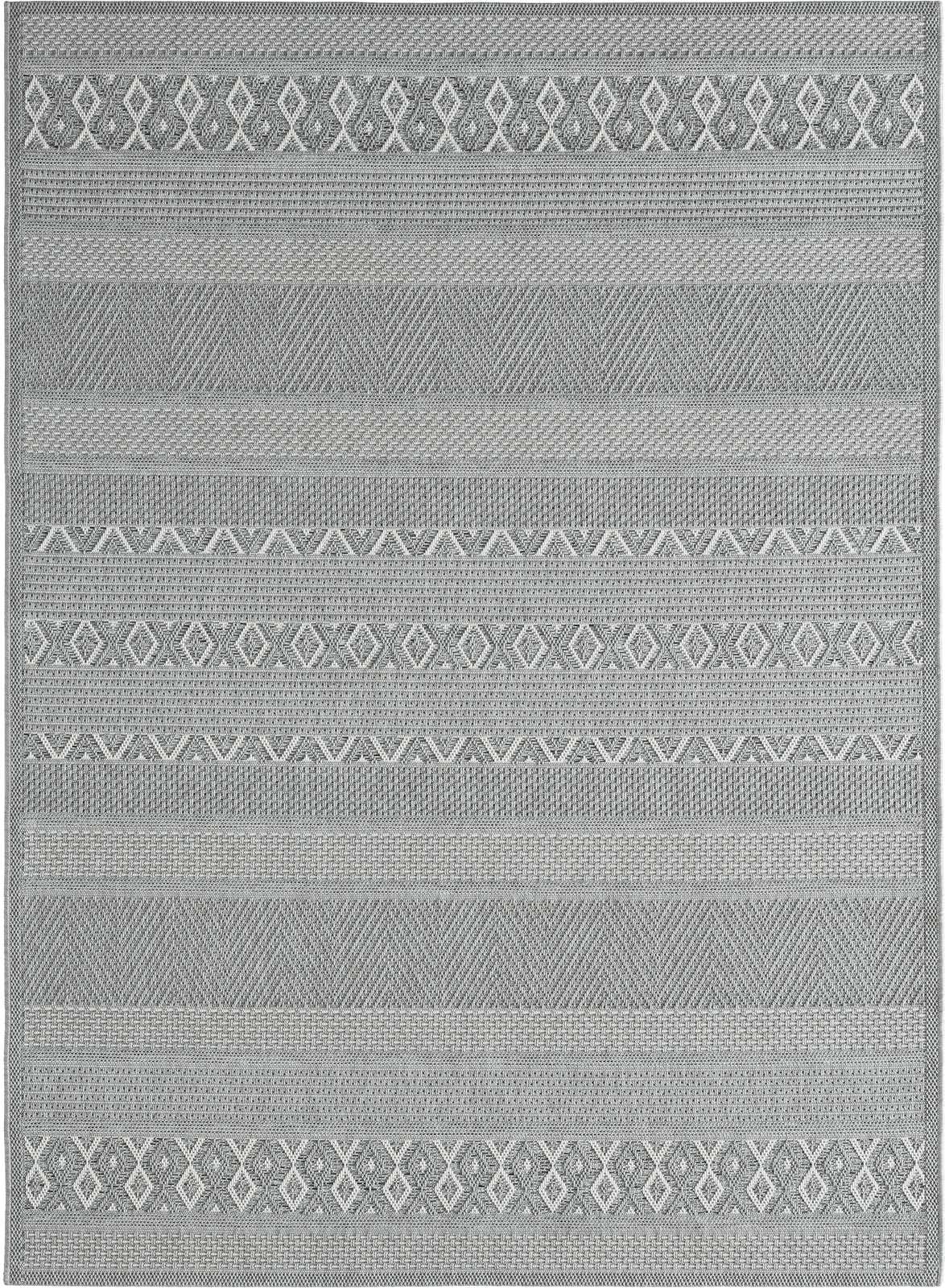             Simple Patterned Outdoor Rug in Grey - 160 x 120 cm
        