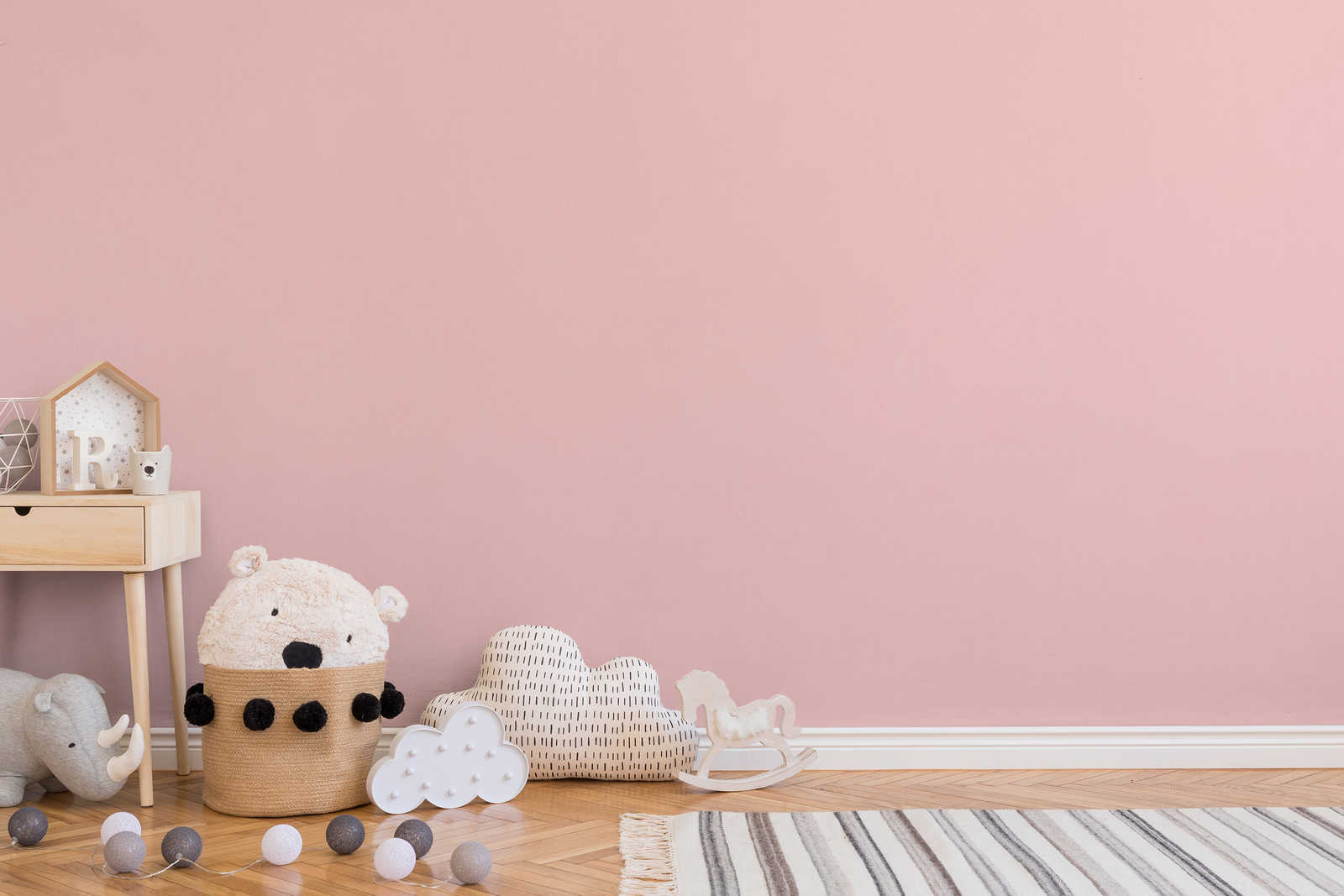             Wallpaper nursery girl uni - pink
        