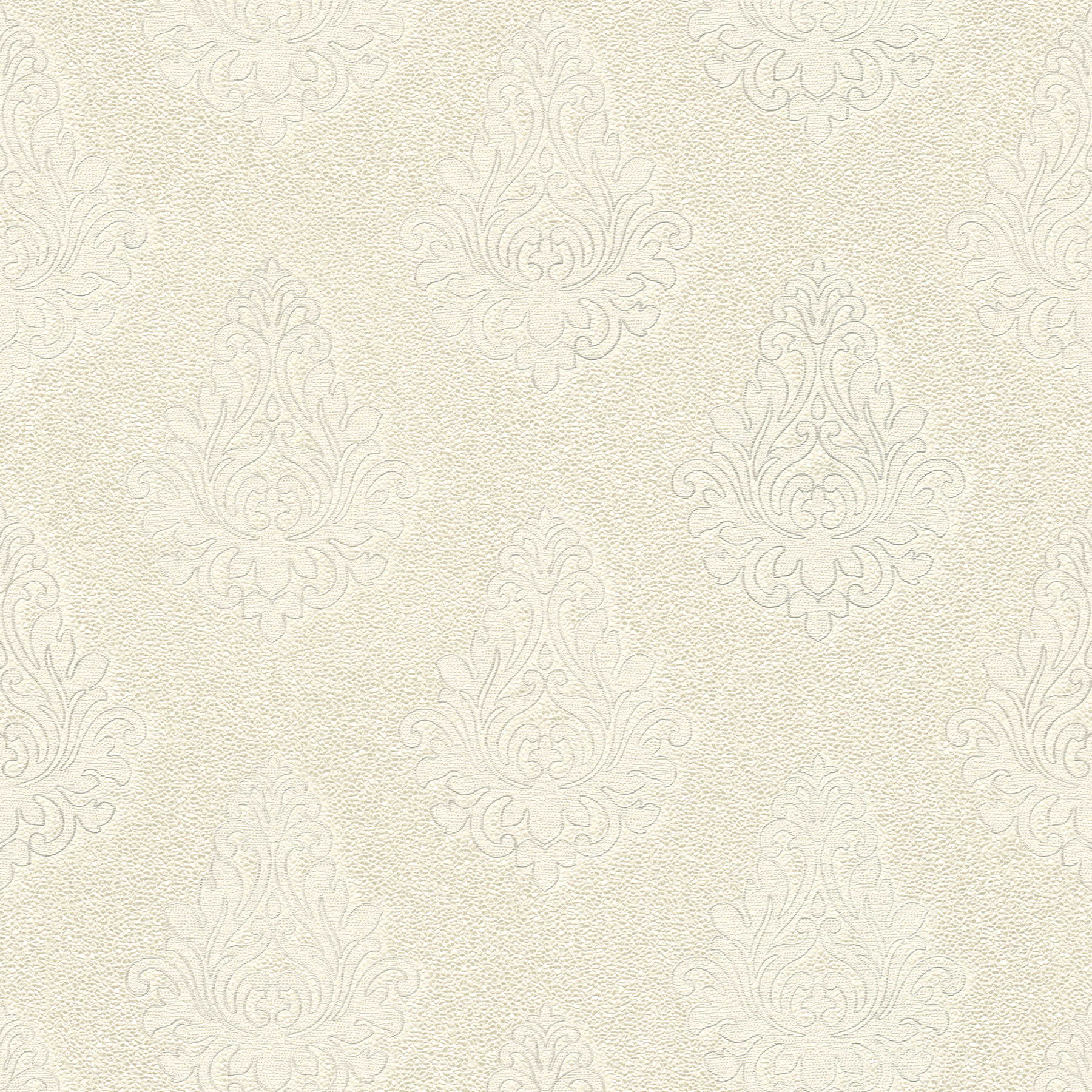         Ornament wallpaper textured with metallic effect - cream
    