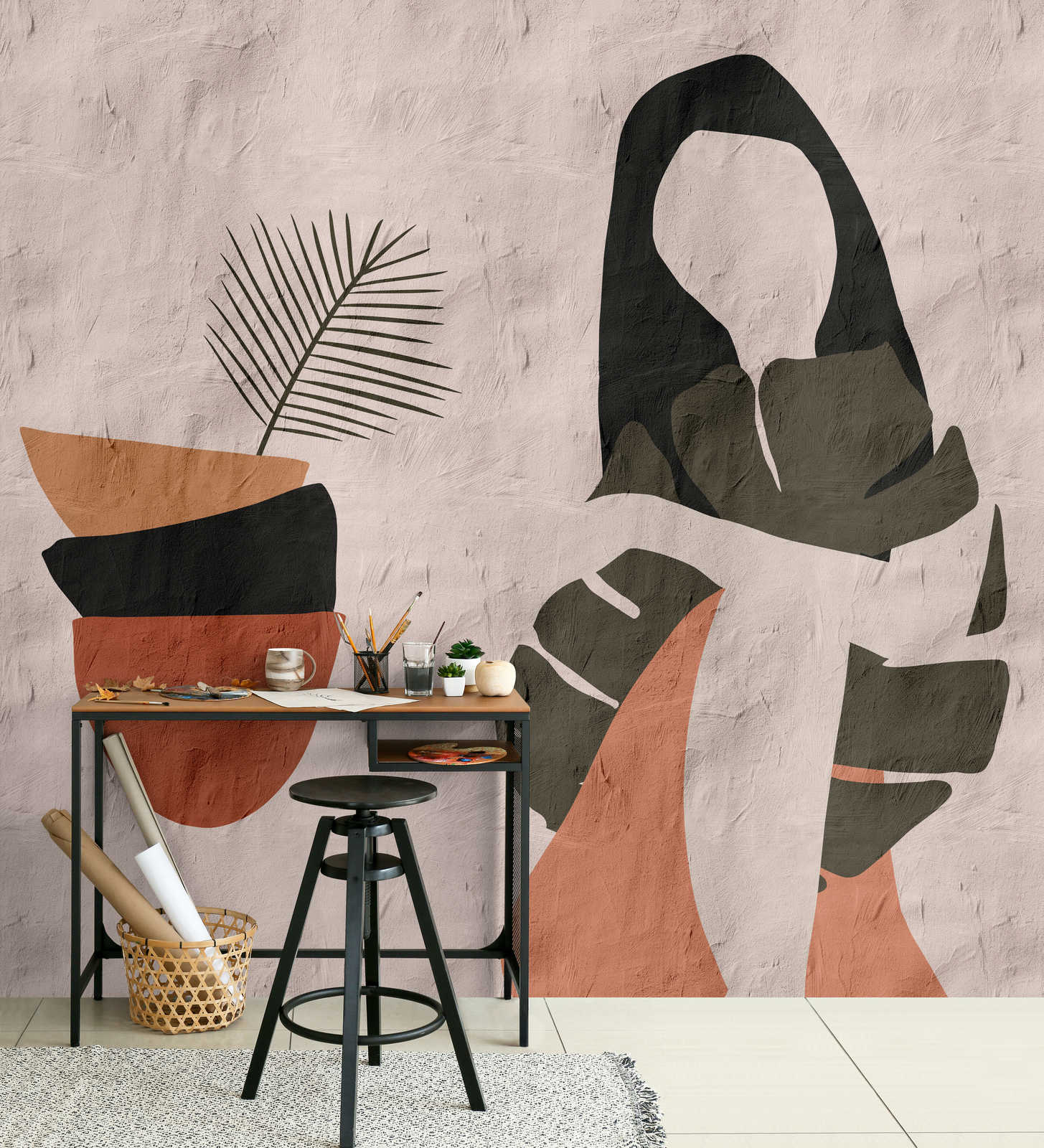             Santa Fe 1 - Clay Wallpaper Beige met Ethno Design
        