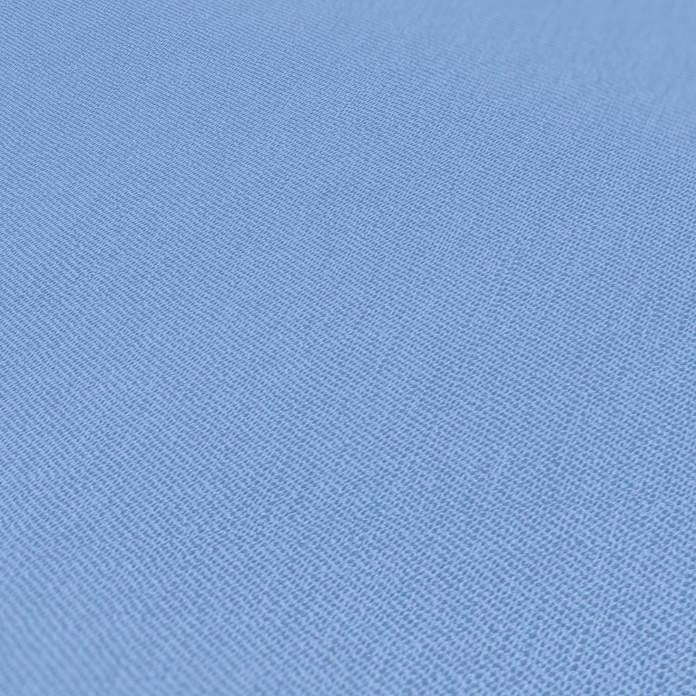             Papel pintado azul cielo liso, textura textil y efecto moteado - azul
        