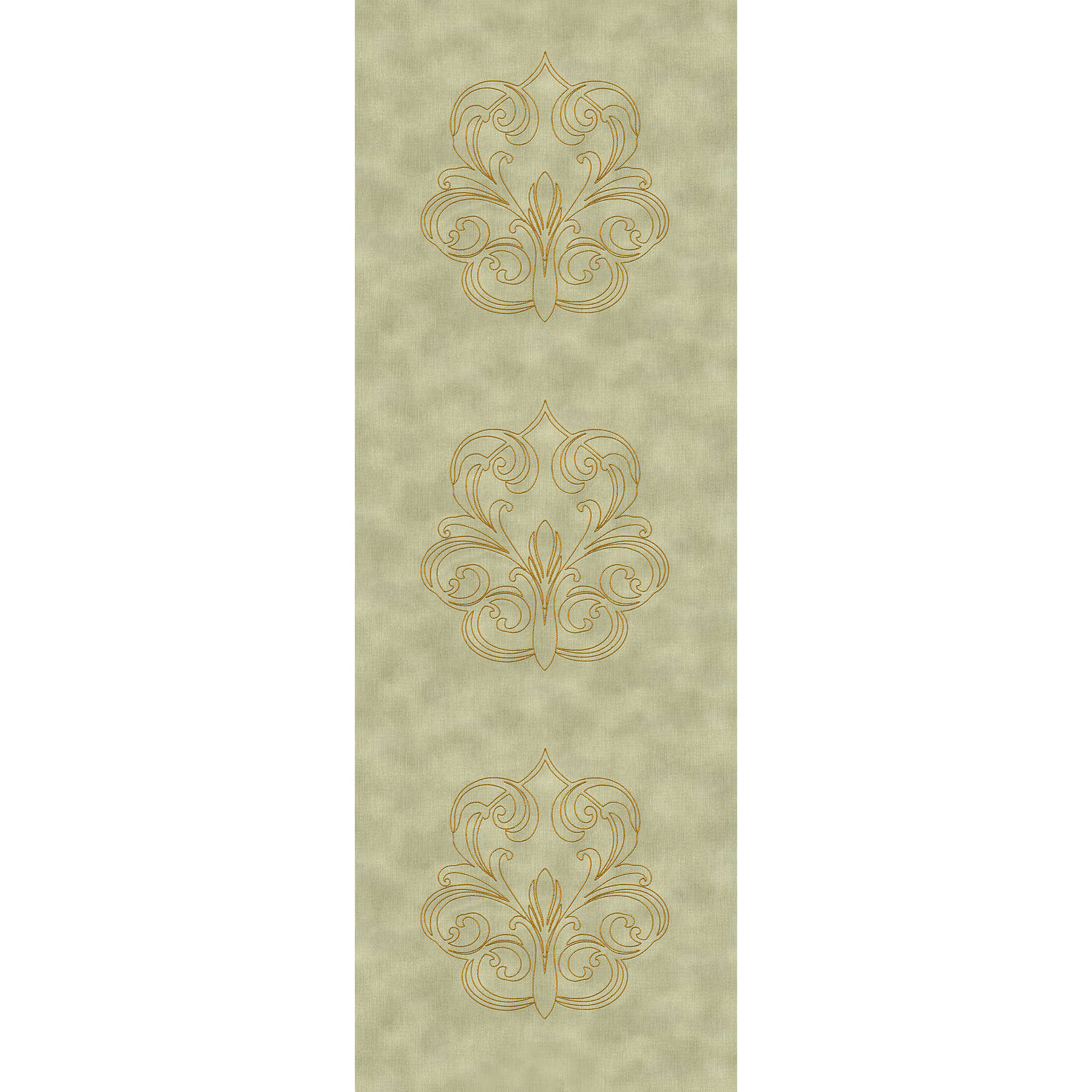         Premium Panel with Baroque Ornaments - Green, Gold
    
