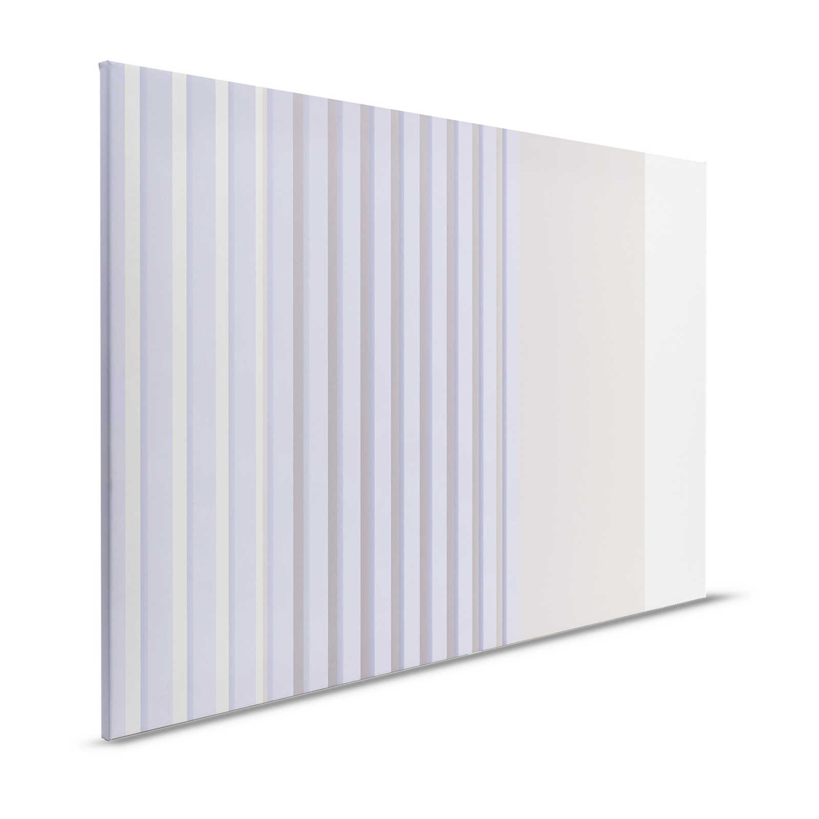 Illusion Room 1 - Quadro su tela con disegno a righe 3D in viola e grigio - 1,20 m x 0,80 m
