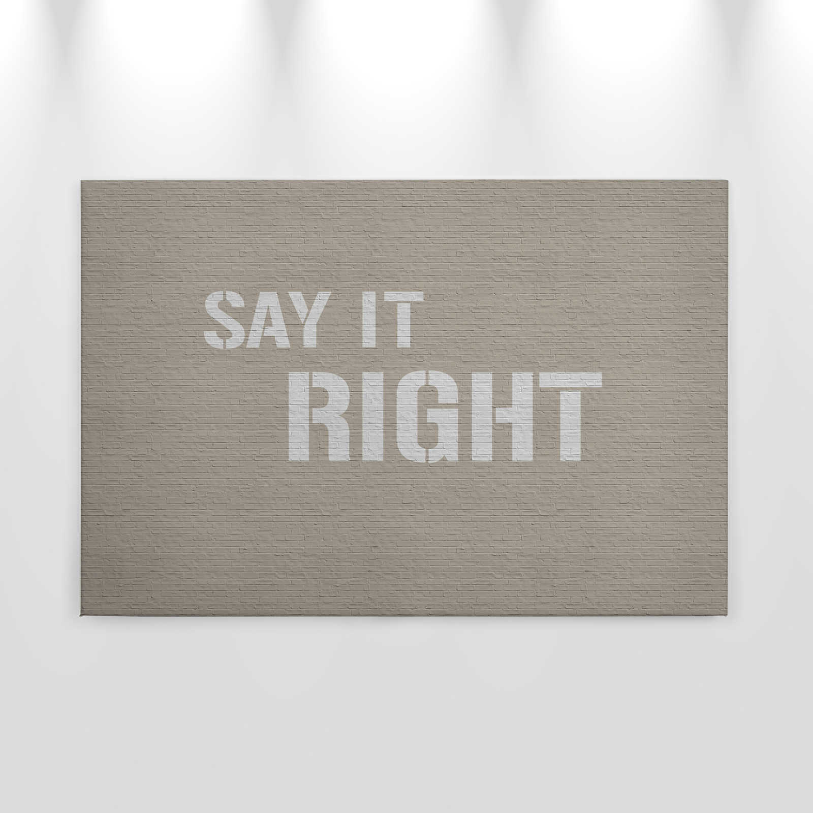             Message 2 - Beige clinker wall with saying as canvas picture - 0.90 m x 0.60 m
        