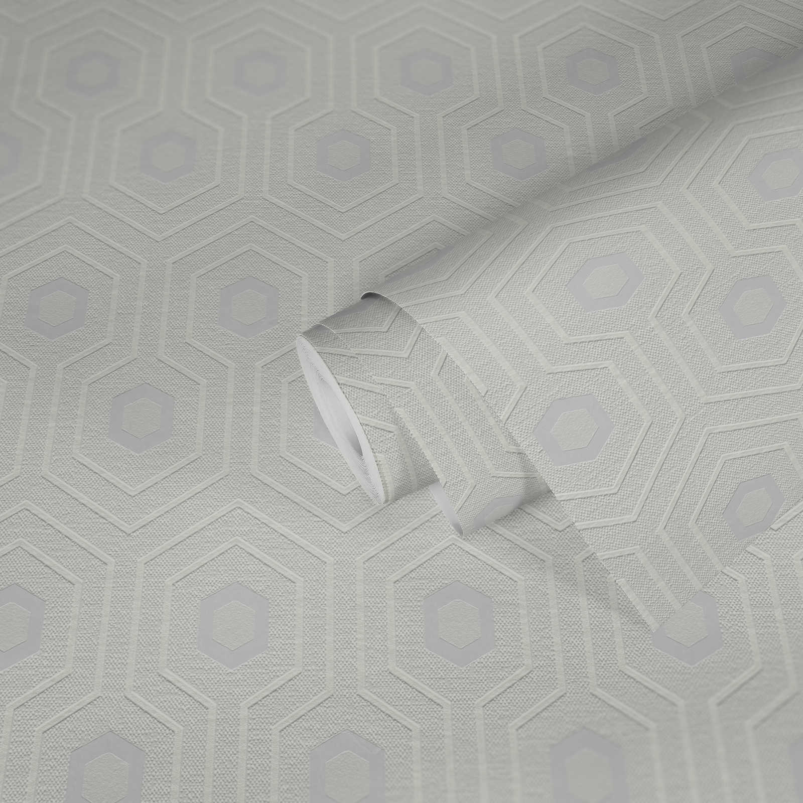             Non-woven wallpaper paintable with graphic pattern - Paintable
        