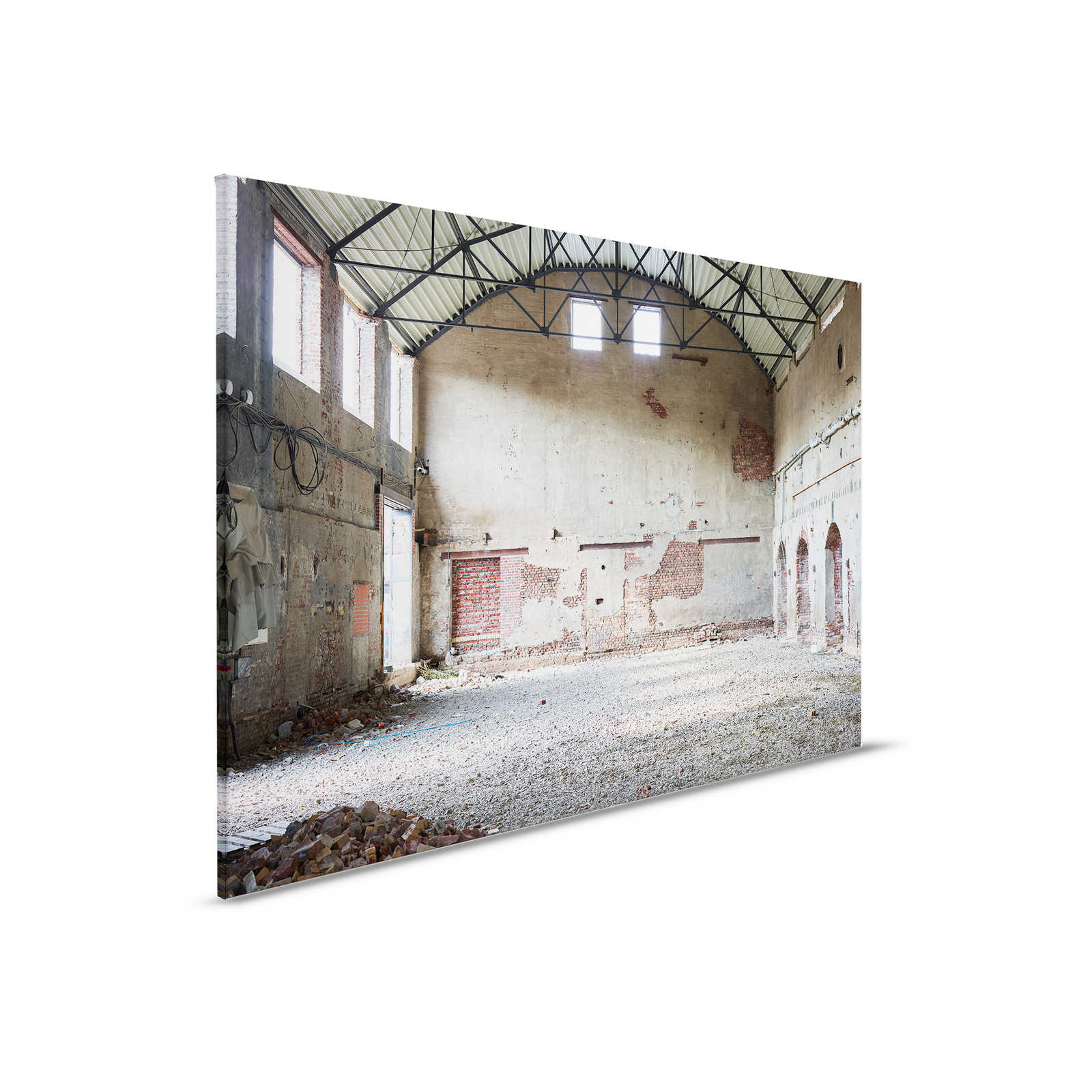         Canvas painting with abandoned industrial hall - 0.90 m x 0.60 m
    