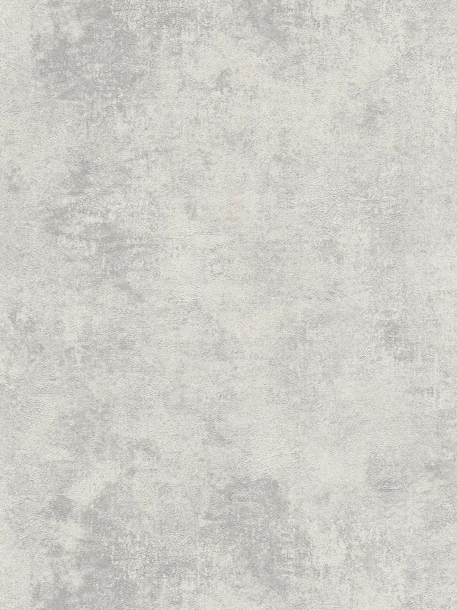 Non-woven wallpaper with disc plaster look & texture pattern - grey, silver
