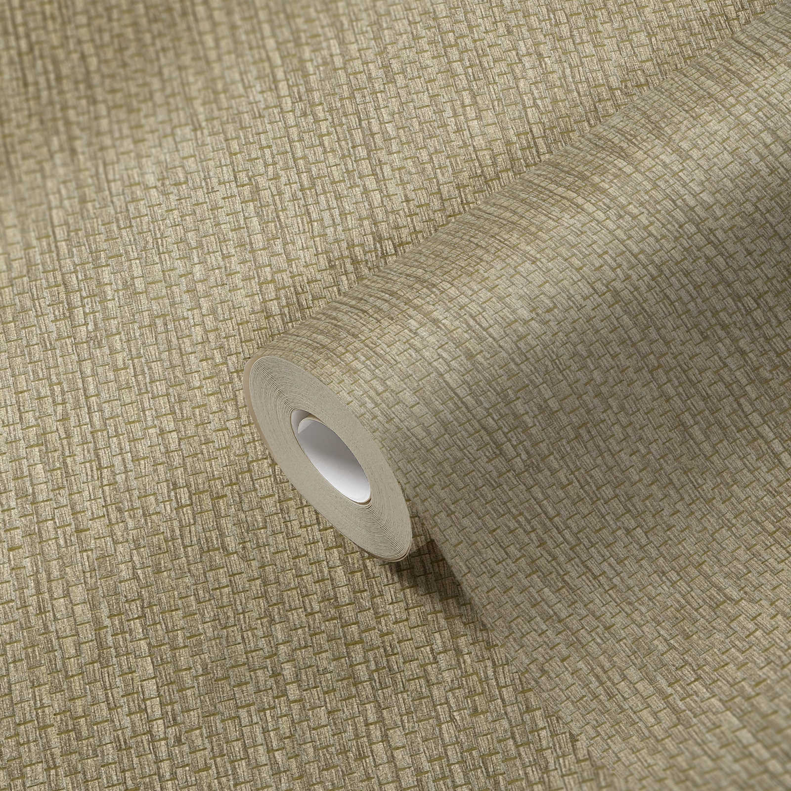             Nature wallpaper reed mat design - beige, grey
        