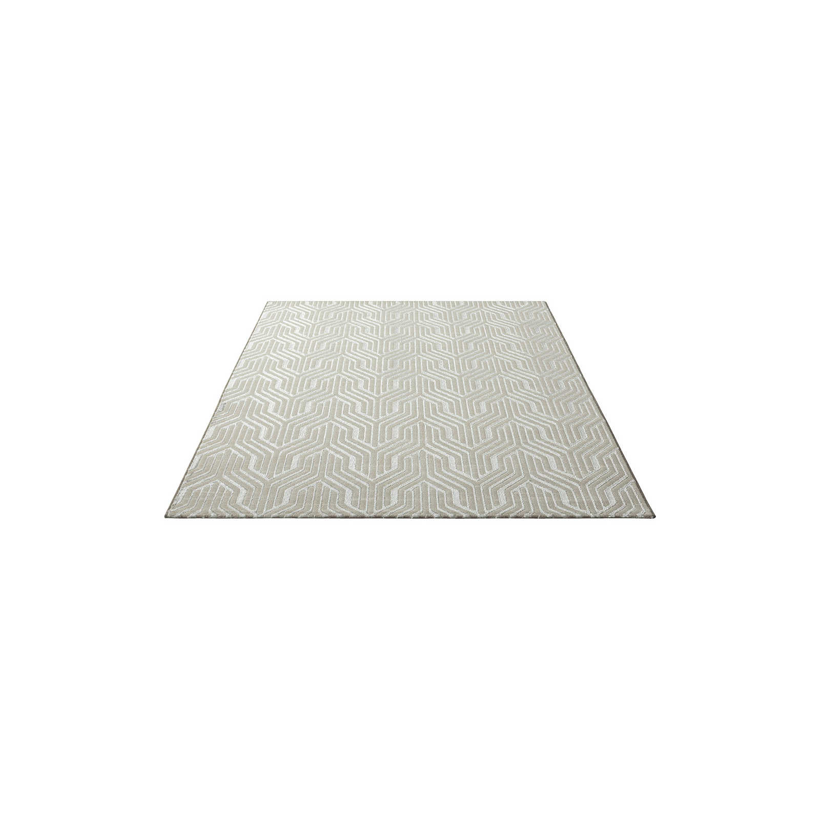Zacht hoogpolig tapijt in crème - 170 x 120 cm
