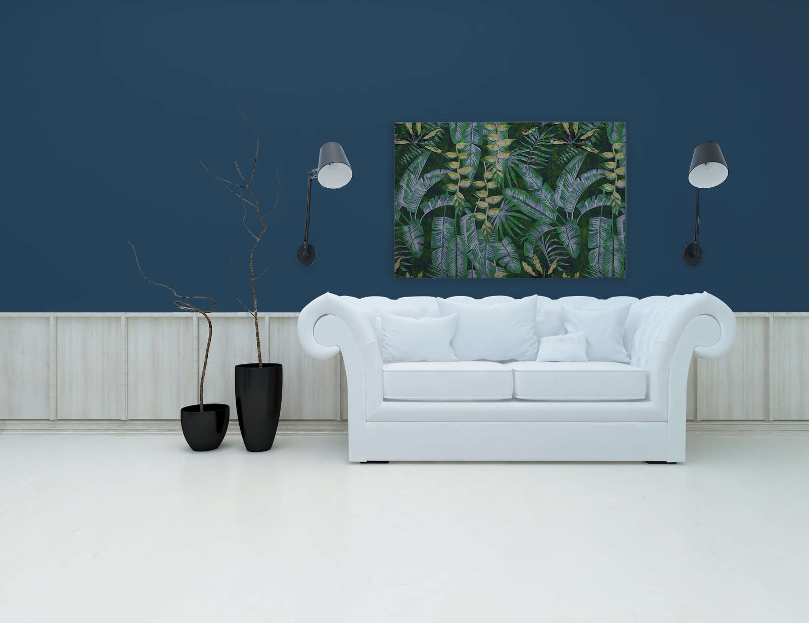             Tropicana 2 - Canvas painting with tropical plants - 1.20 m x 0.80 m
        
