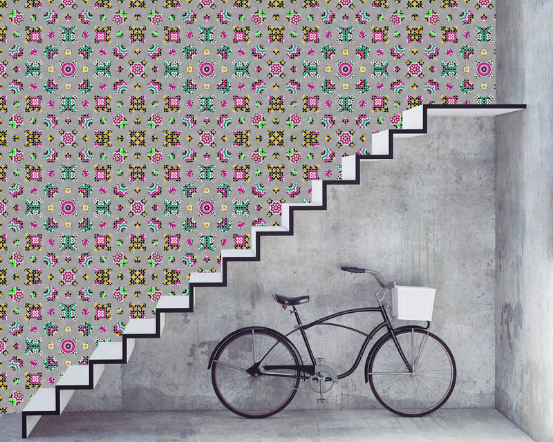             Motif papier peint kaléidoscope coloré - Walls by Patel
        