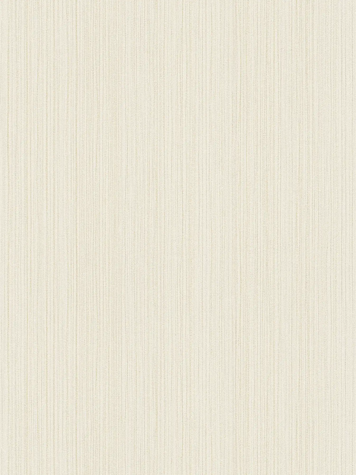 Effen ivoorkleurig behang met lijnstructuur - crème
