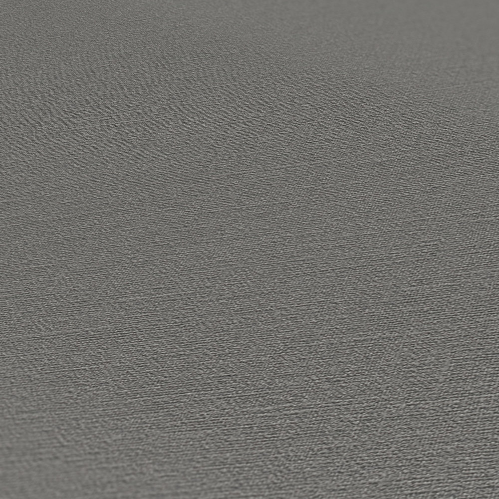            wallpaper plain textured pattern PVC-free non-woven - anthracite
        