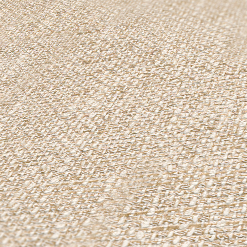             Linen look wallpaper Brown, coarse burlap with texture effect
        