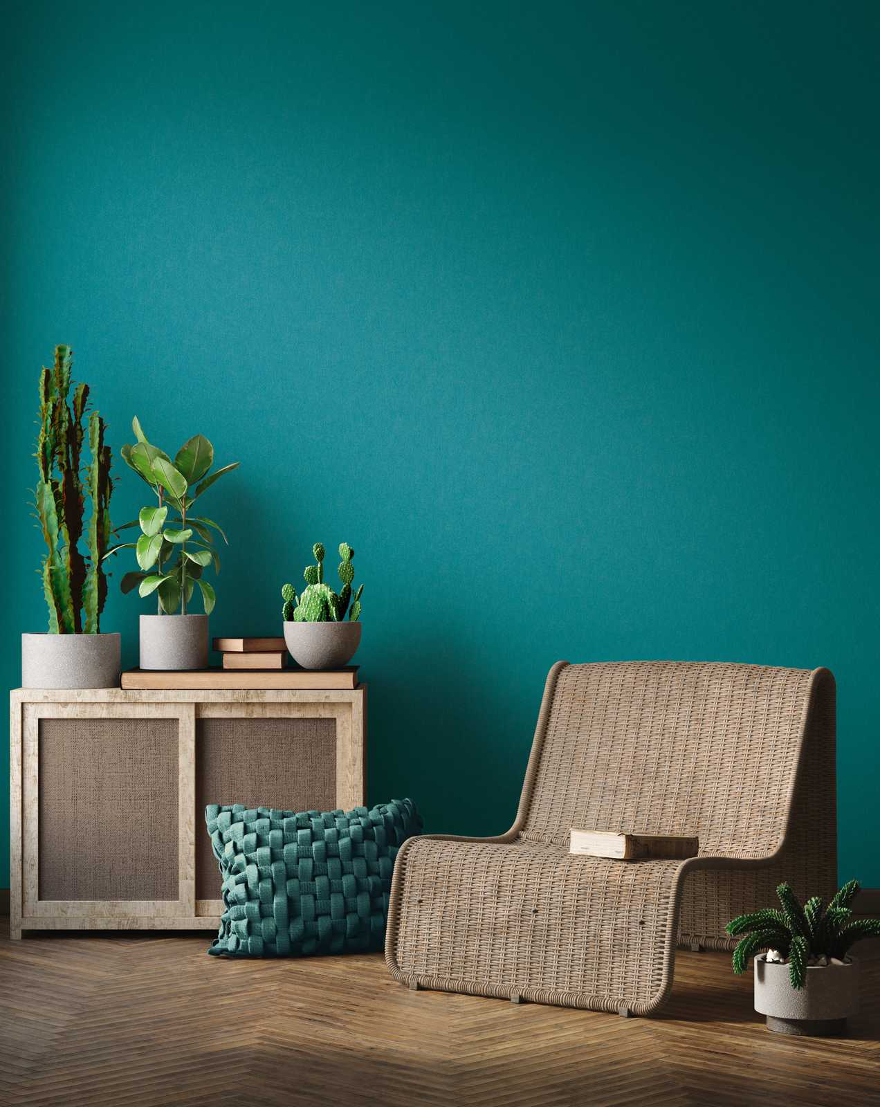            Turquoise wallpaper petrol green with colour texture
        