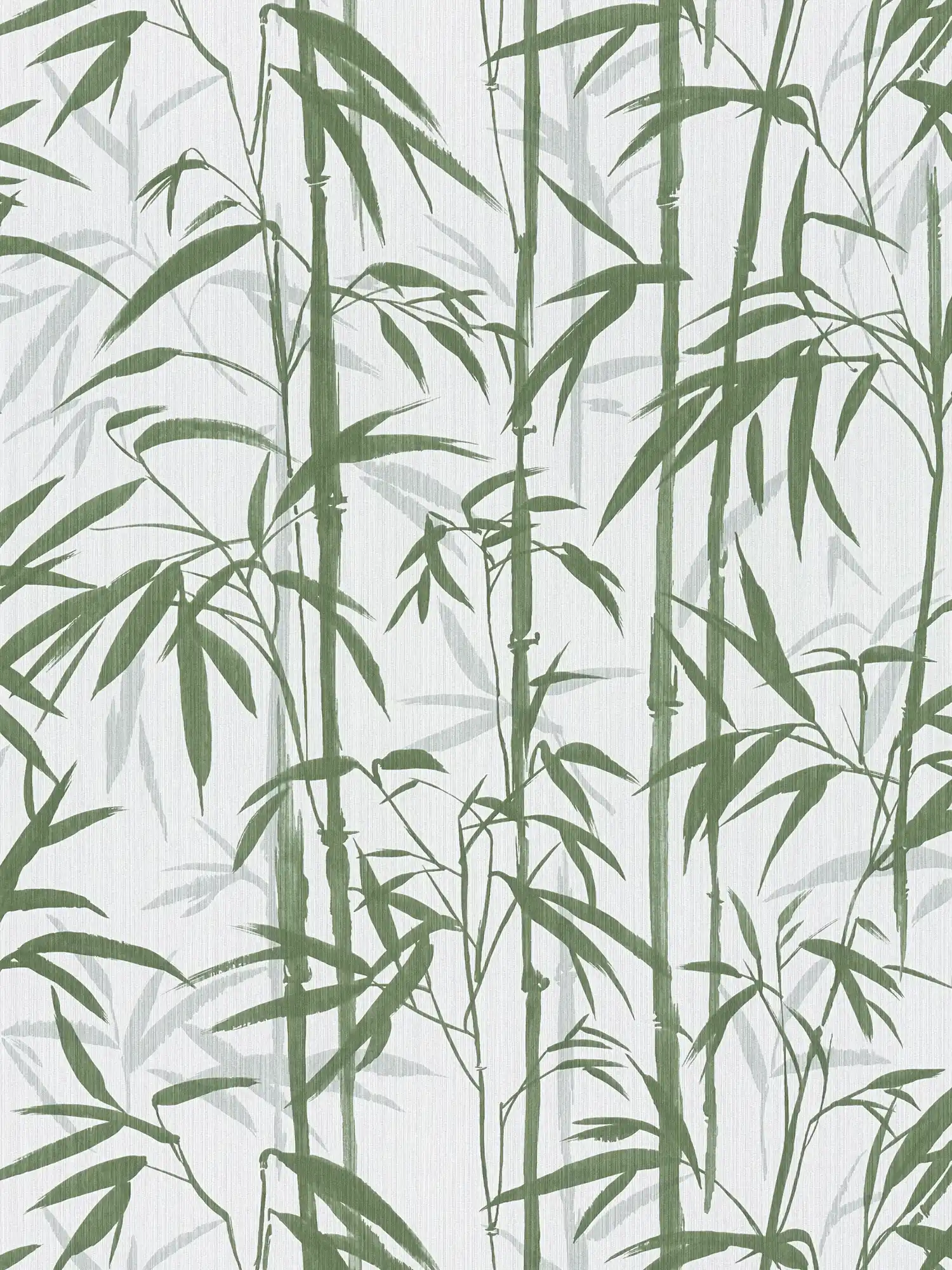 Papel pintado no tejido MICHALSKY con motivo de bambú natural - crema, verde
