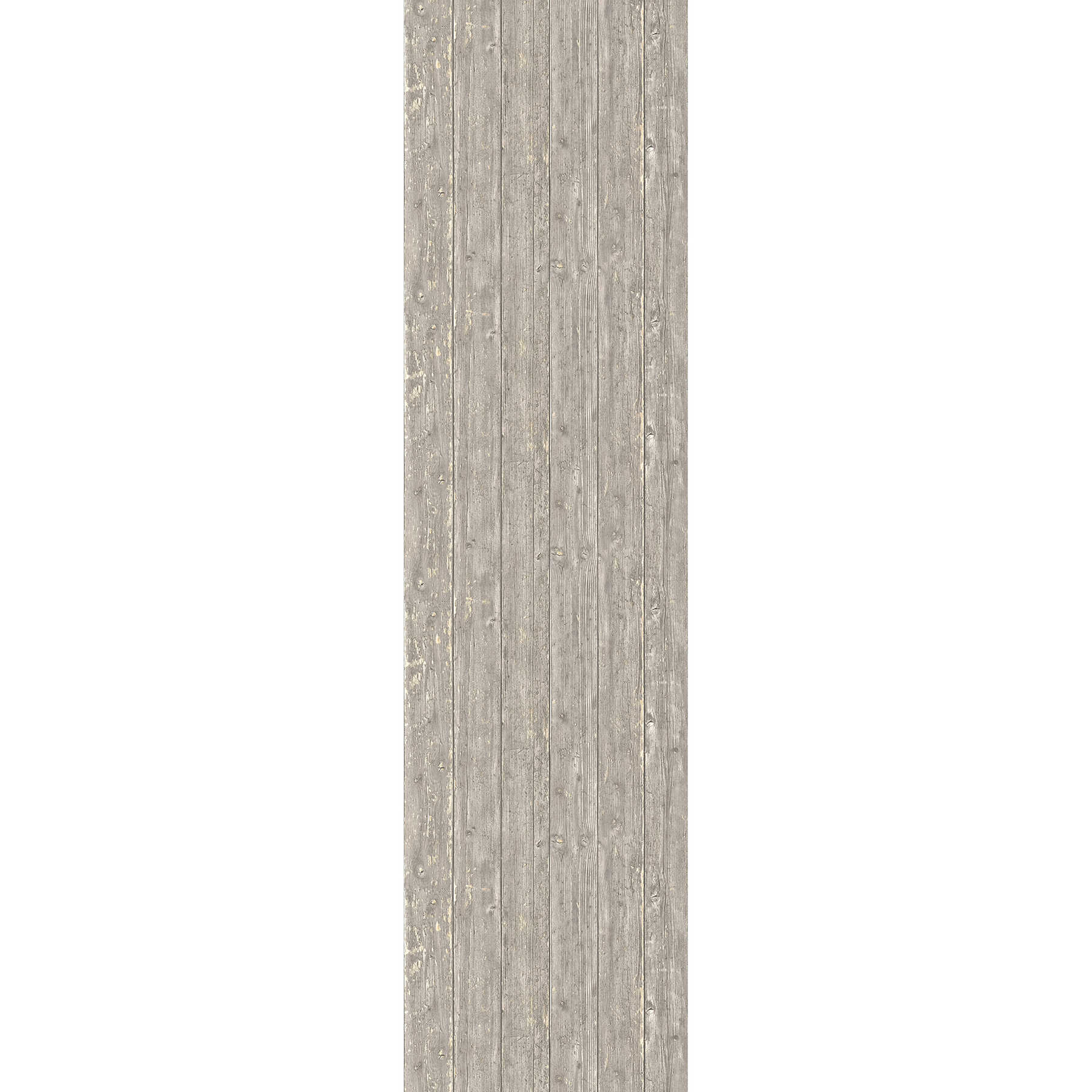 Carta da parati effetto legno usato con le intemperie - crema, grigio
