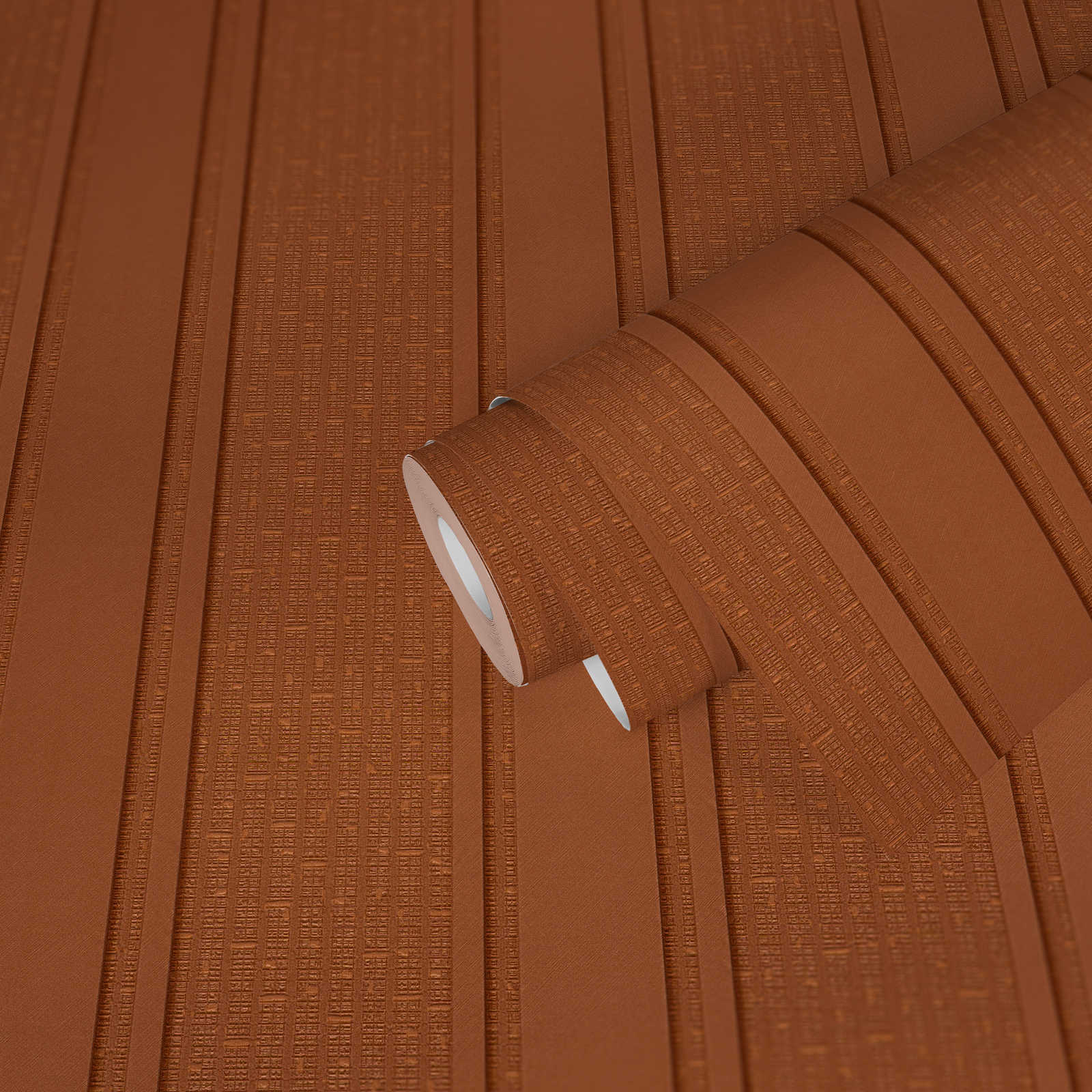             VERSACE metallic strepen & structuureffect behang - metallic, oranje
        