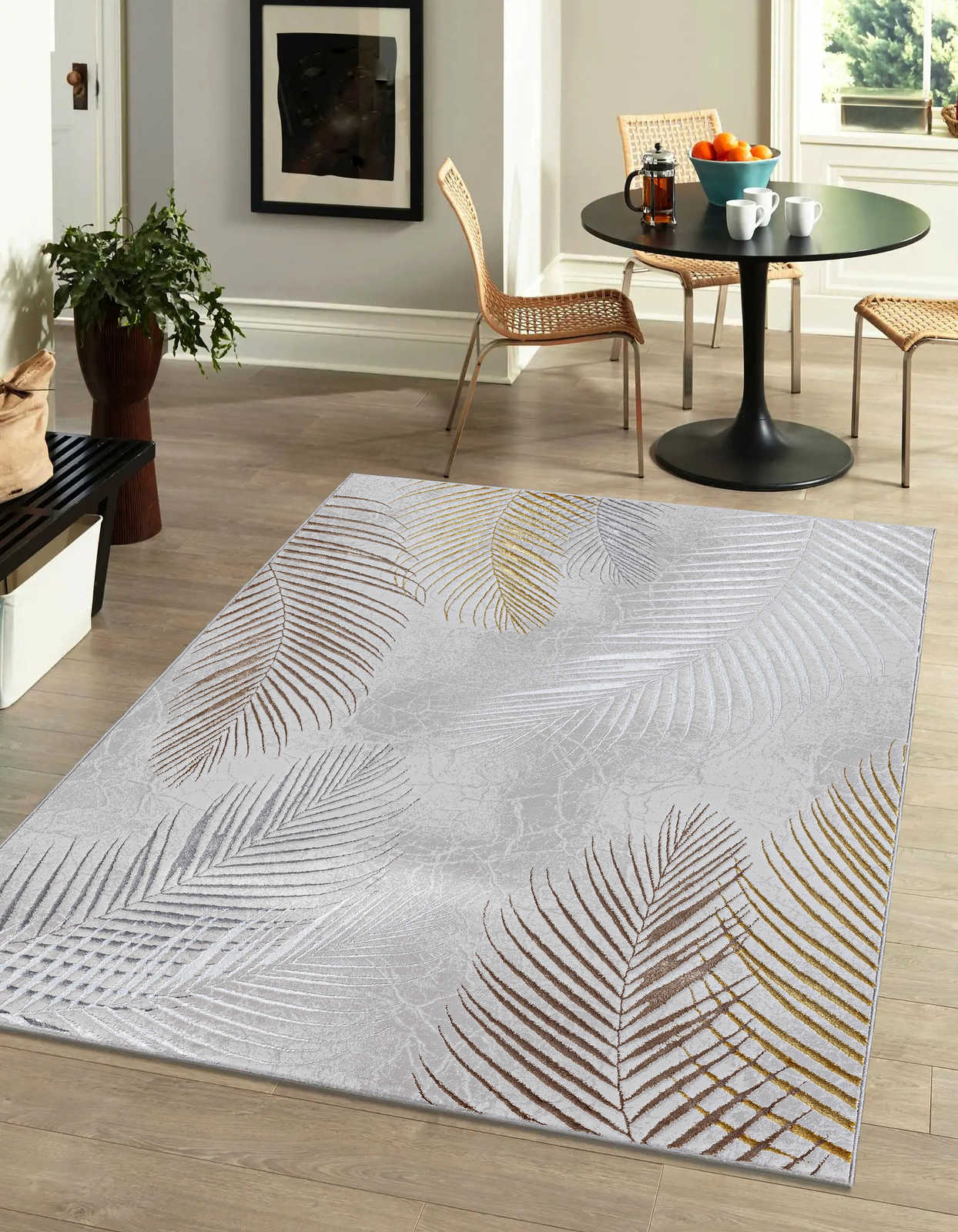 Knuffelzacht hoogpolig tapijt in grijs - 150 x 80 cm
