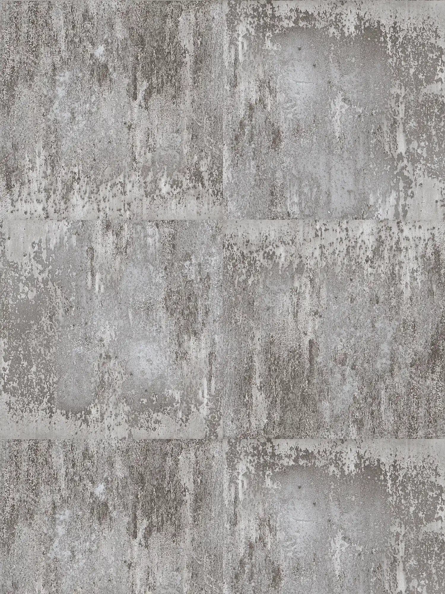 Self-adhesive wallpaper | rust look design with metallic effect - grey
