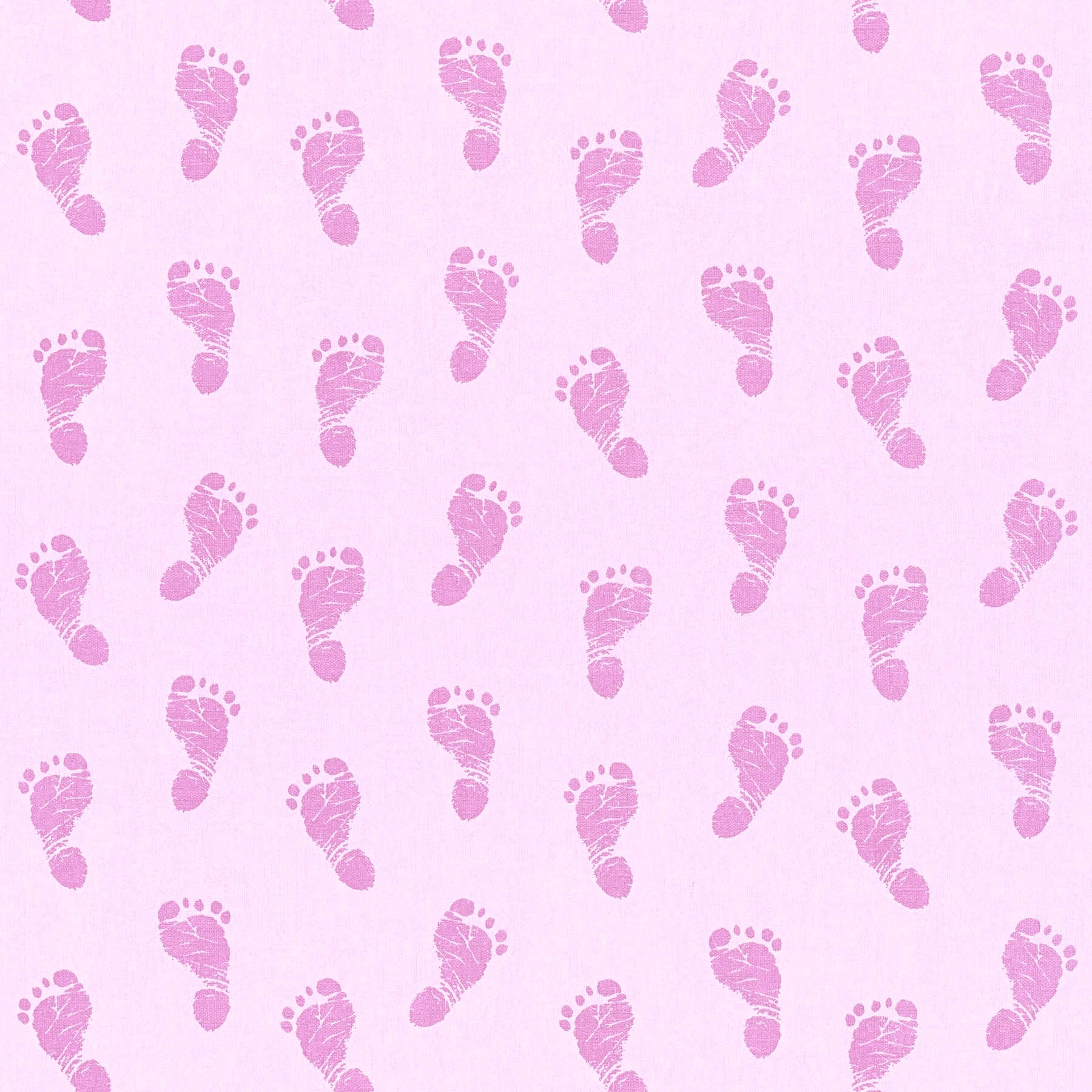 Papel pintado para la habitación del bebé de diseño para niñas - rosa
