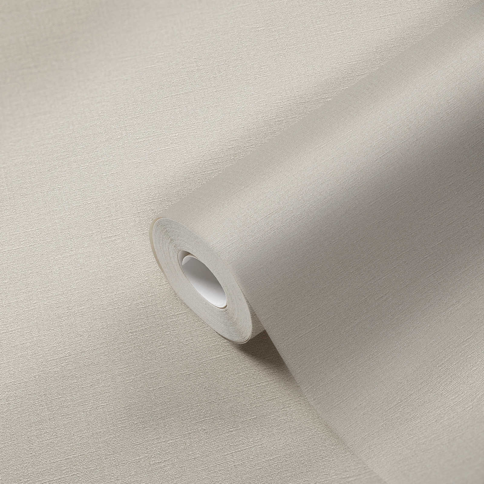             Crème beige behang effen & mat met structuurpatroon
        
