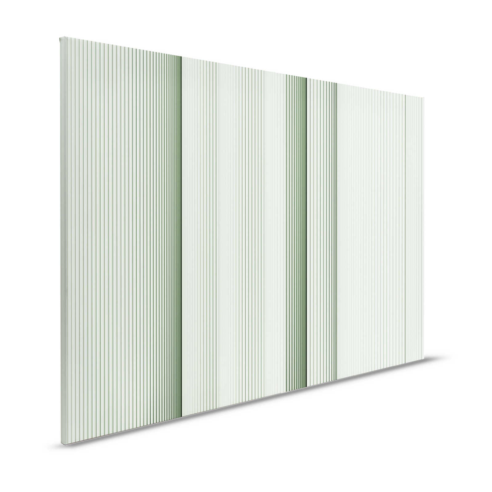 Magic Wall 2 - Green stripes canvas picture with 3D illusion effect - 1,20 m x 0,80 m
