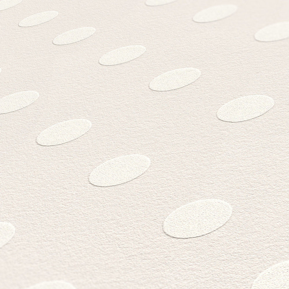             Dots wallpaper dots pattern polka dots - beige, white
        