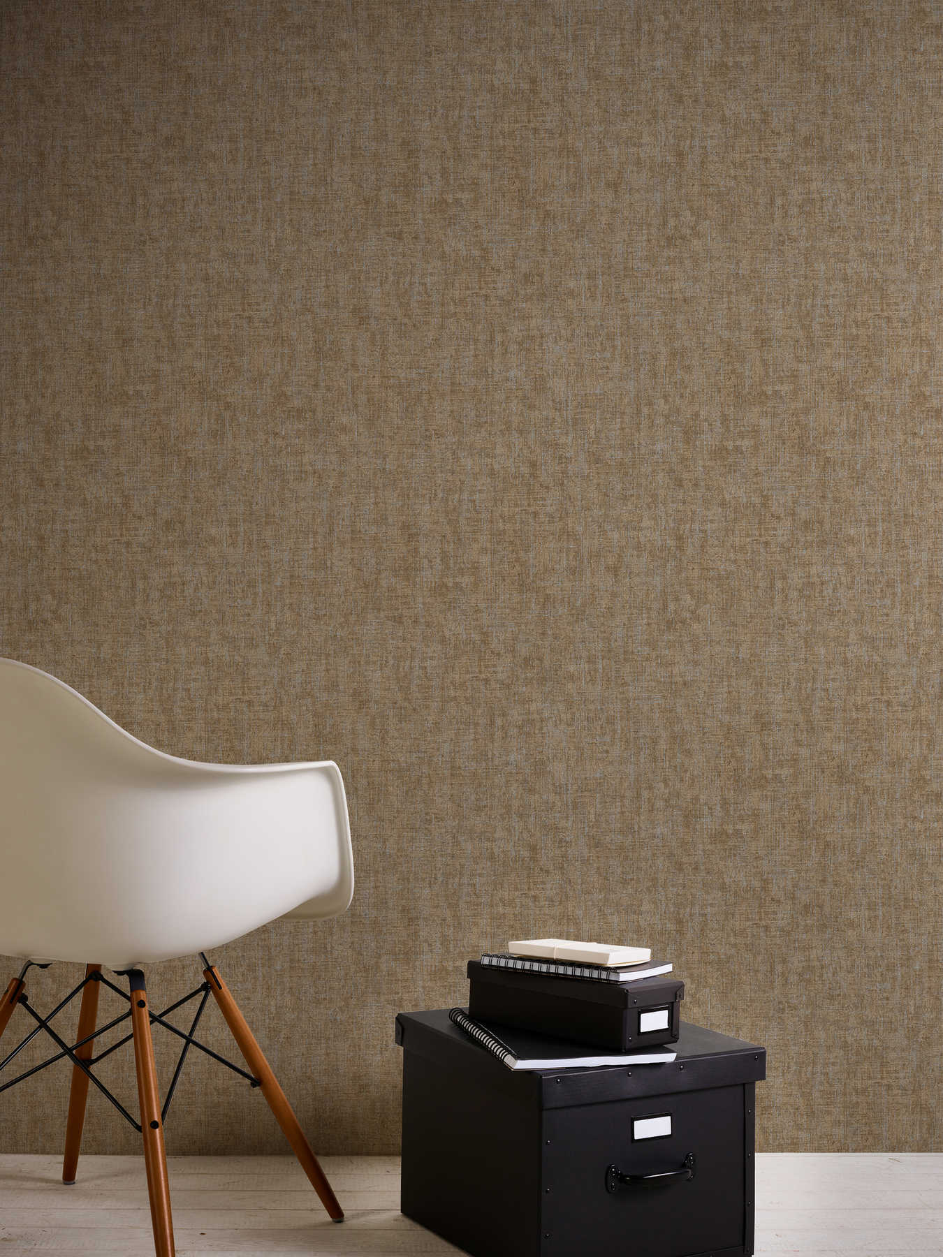             wallpaper brown mottled with silver accents & wood texture
        