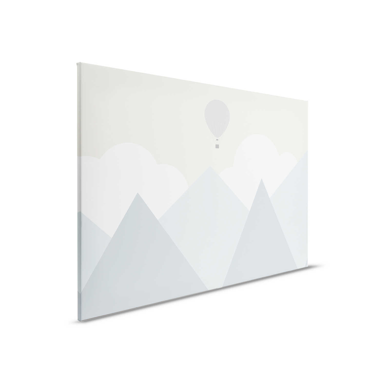         Canvas painting Nursery Mountains with clouds and hot air balloon - 0,90 m x 0,60 m
    