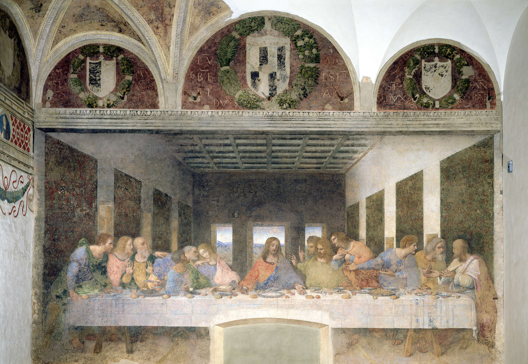             The Last Supper" mural by Leonardo da Vinci
        